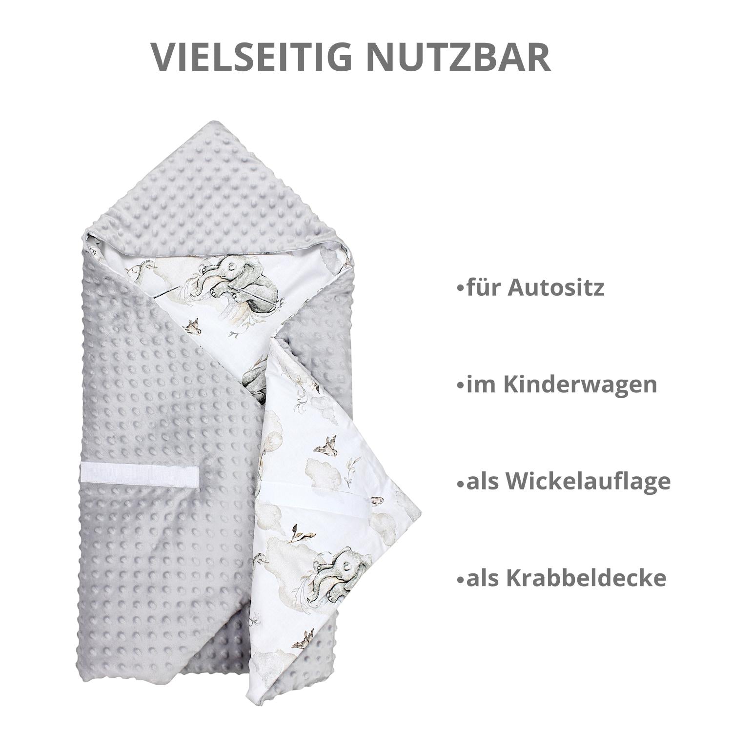 Baby Einschlagdecke und Wiegendecke - 2er Set