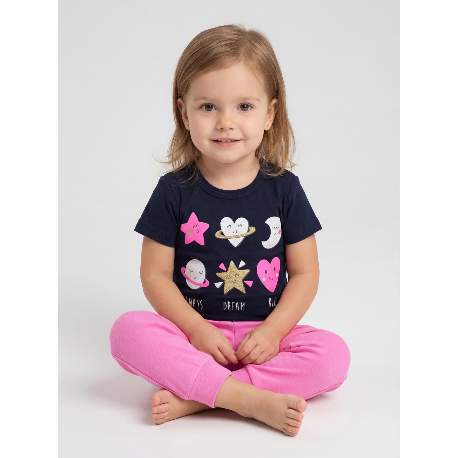 Kurzarm- Body mit Aufdruck -5er Set