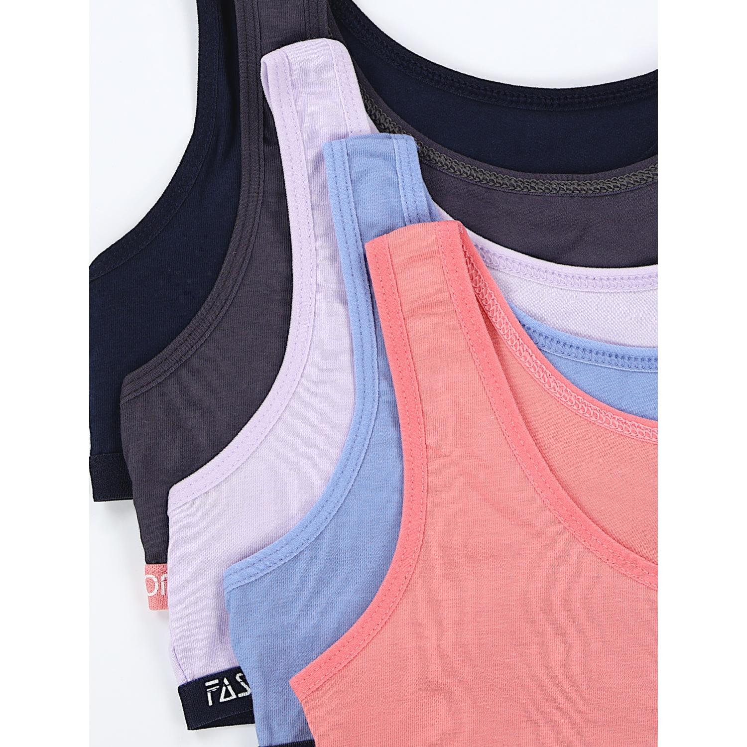 Mädchen Bustier breite Träger- 5er Set