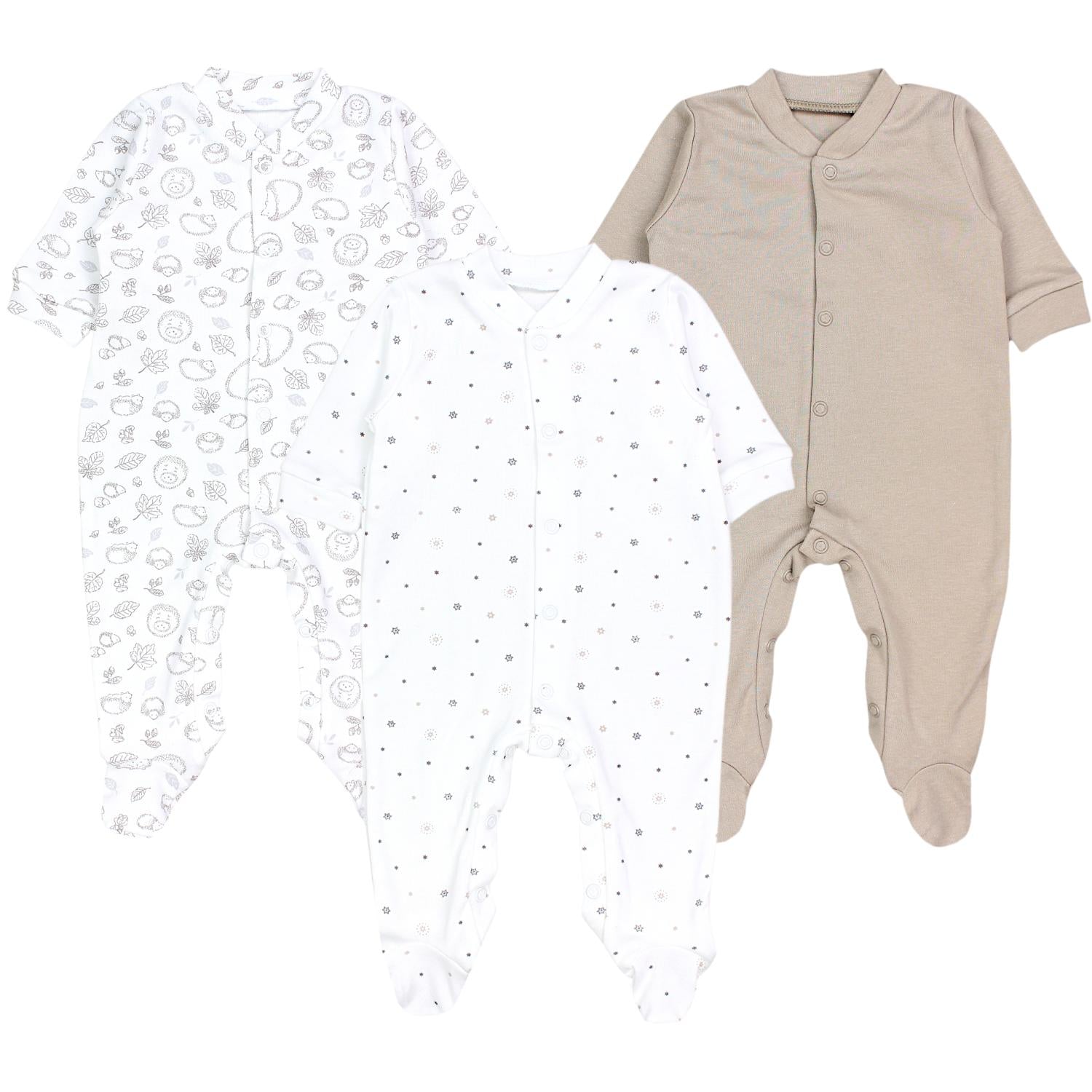 Baby Schlafstrampler Langarm - 3er Set