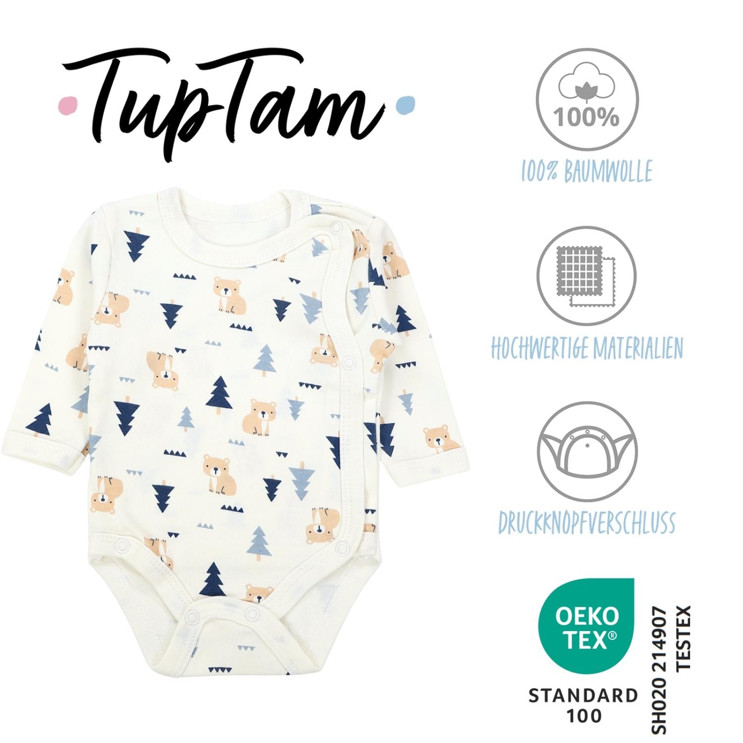 Langarm Wickelbody - 5er Set