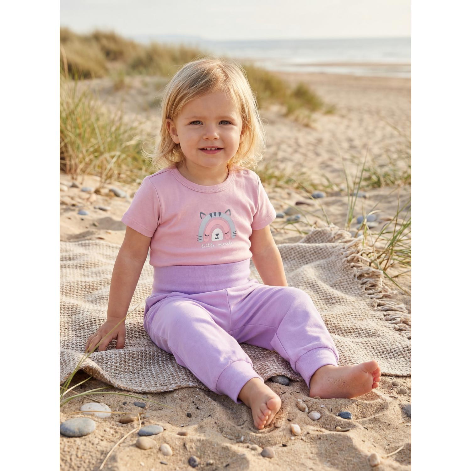 Kurzarm- Body mit Aufdruck -5er Set