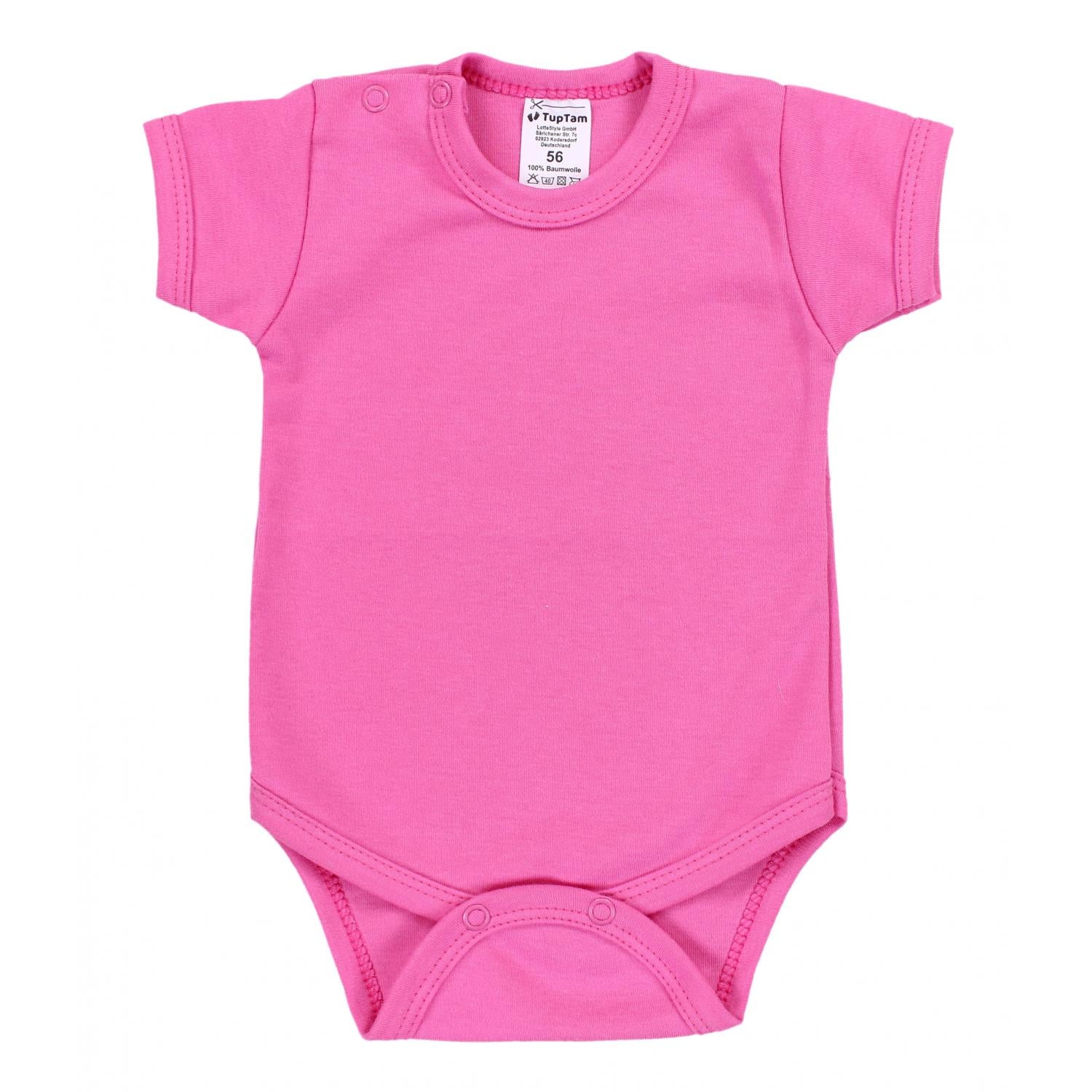 Baby Body Kurzarm in Unifarben - 5er Set