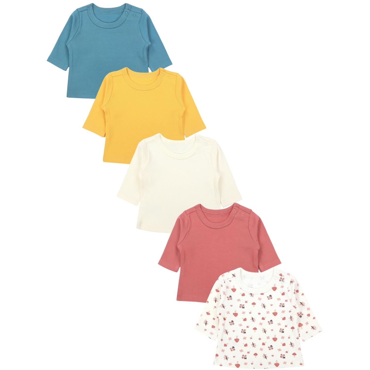 Baby Mädchen Langarmshirt 5er Set
