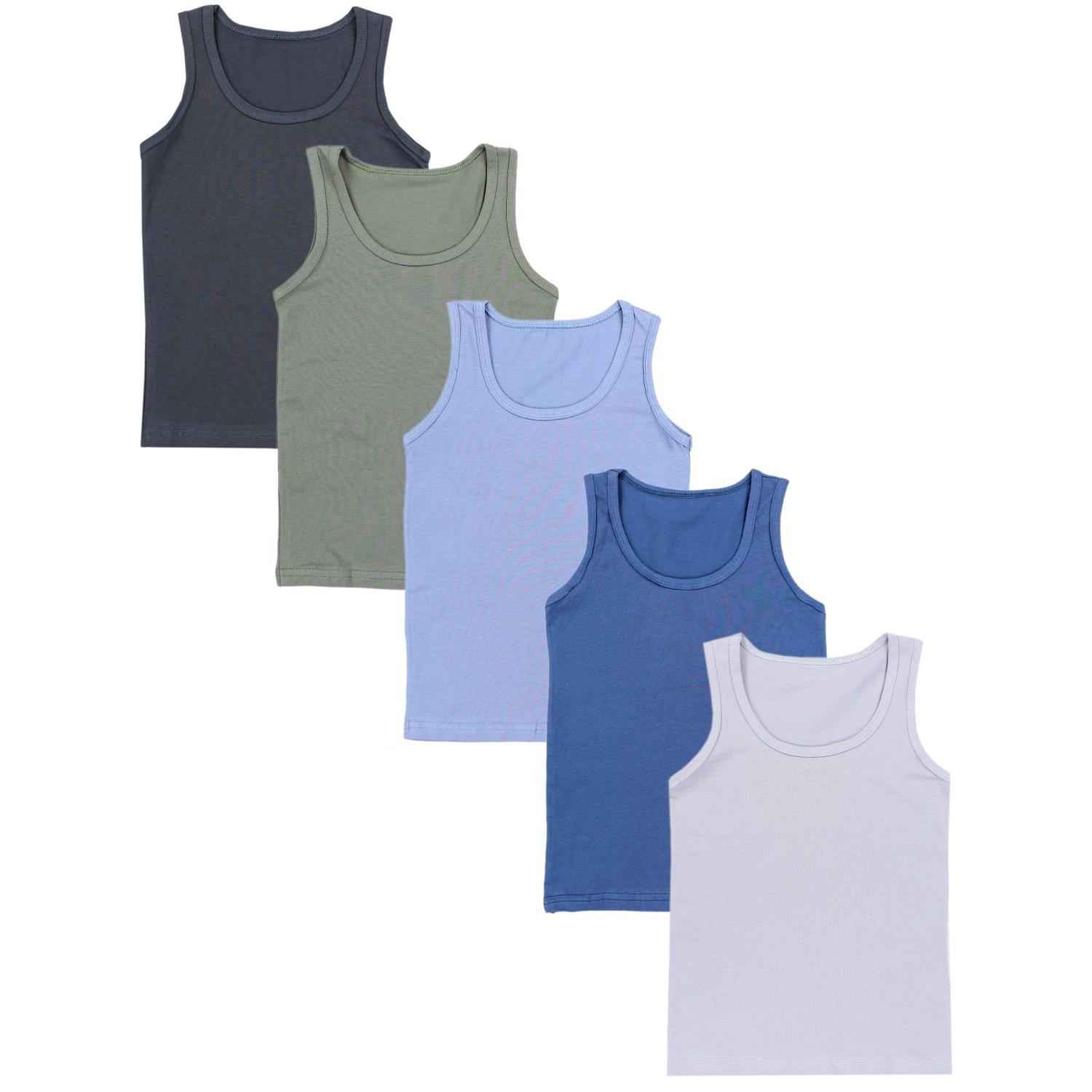 Kinder Unterhemd Ärmellos Tanktop - 5er Set