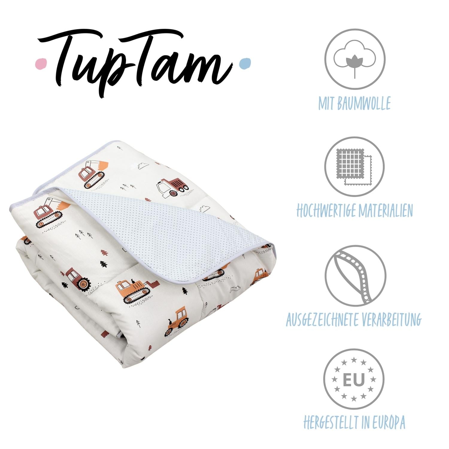 Gepolsterte XXL Krabbeldecke 120 x 120 cm