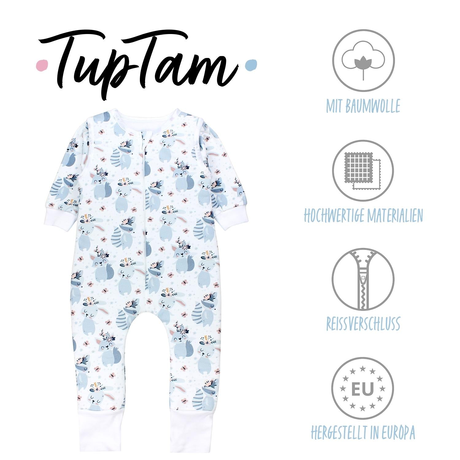 Bio- Schlafsack mit Beinen und Armen 2.5 TOG