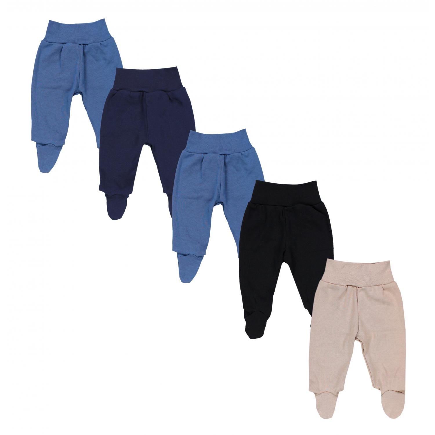 Strampelhose mit Fuß - 5er Set