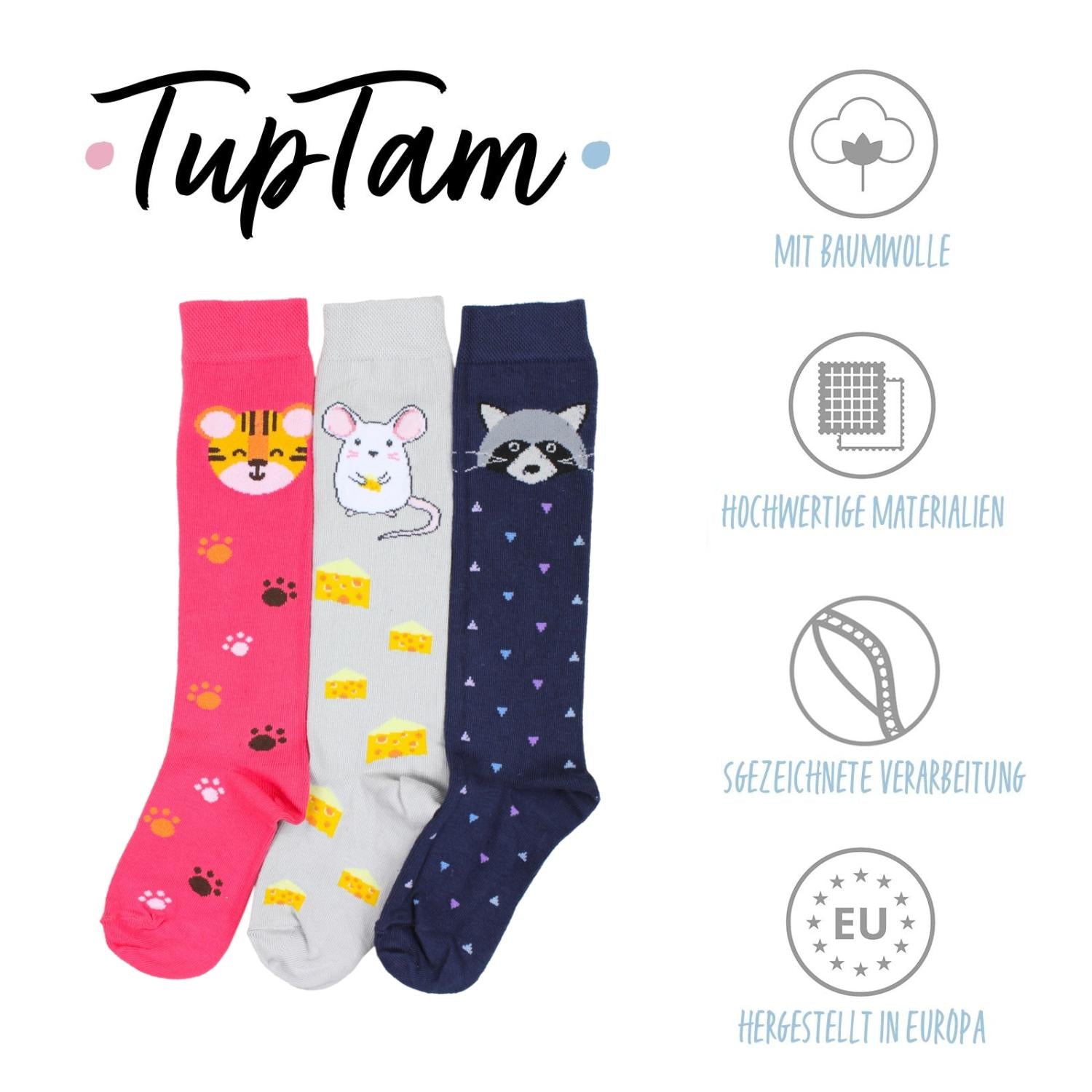 Socken Knielang - 3er Set