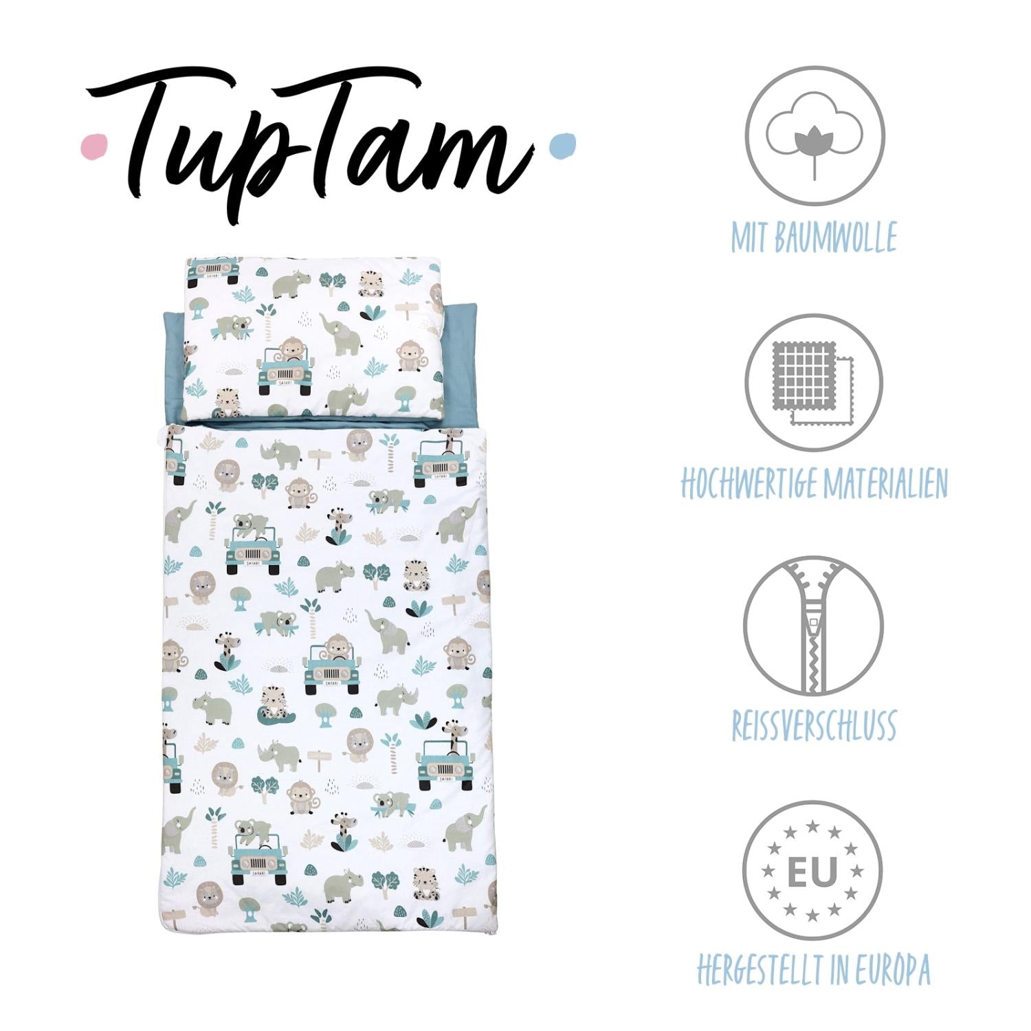 Deckenschlafsack mit Kissen und Beutel 135×70 cm