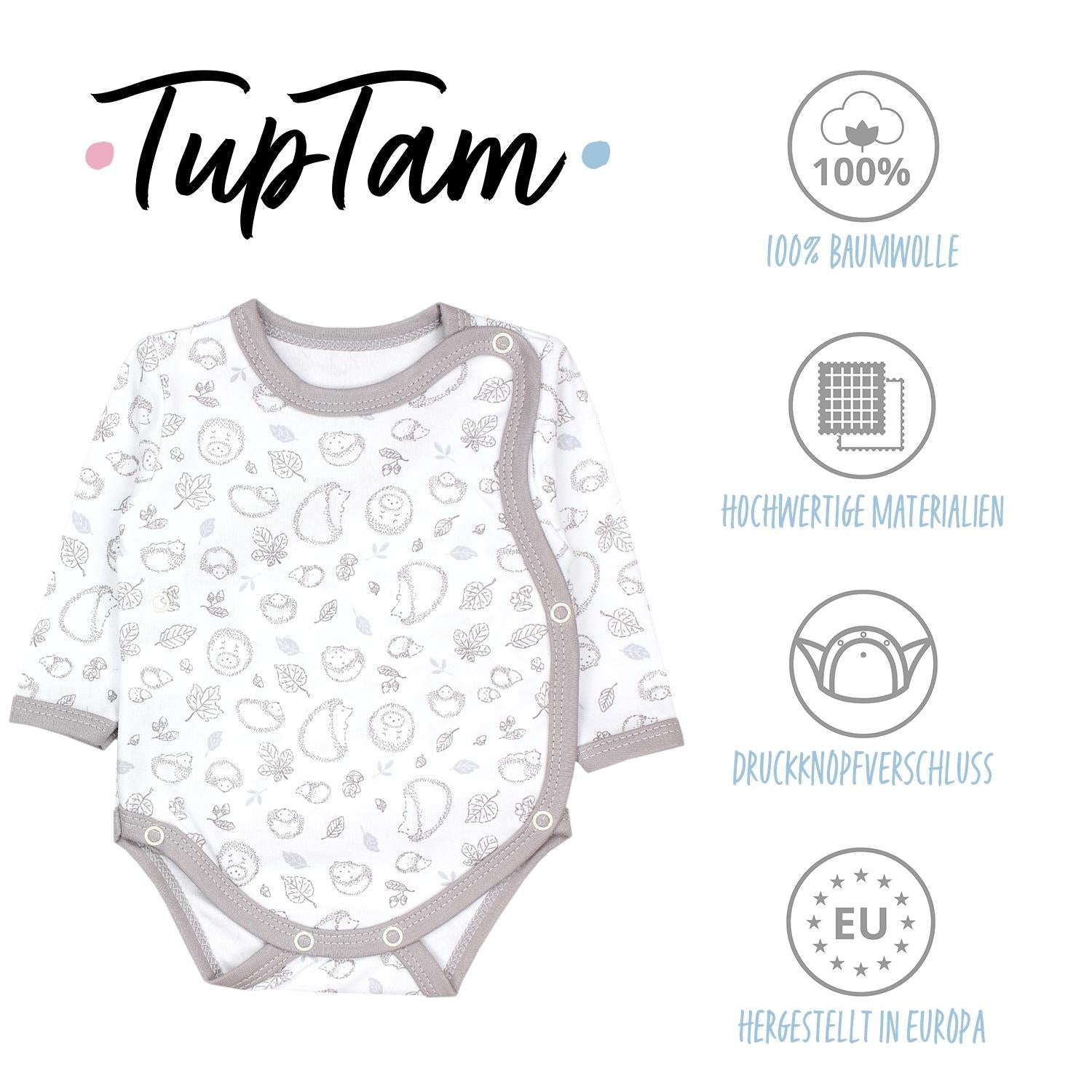 Langarm Wickelbody - 5er Set