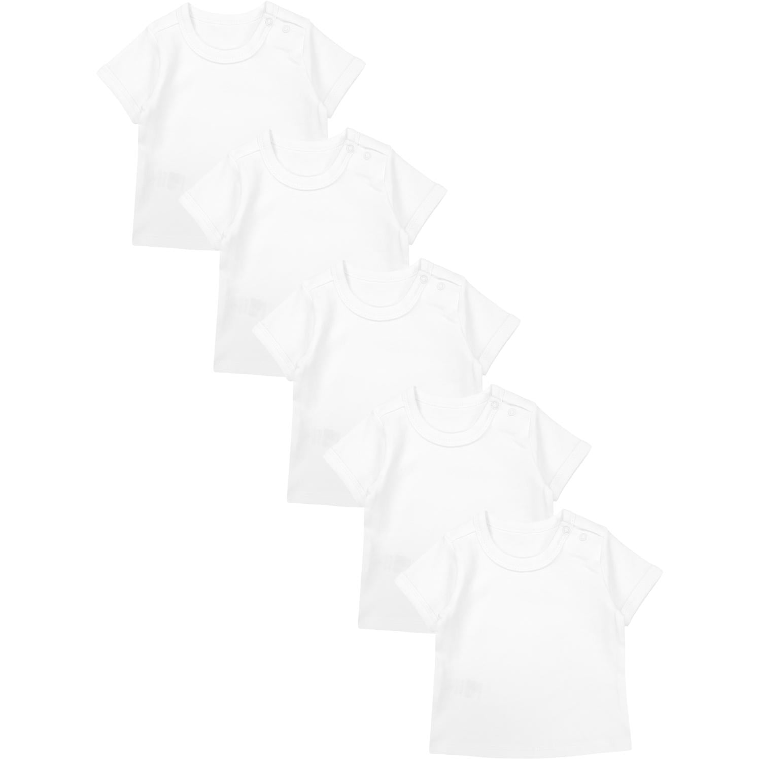 Kurzarm-Shirt mit Aufdruck - 5er Set
