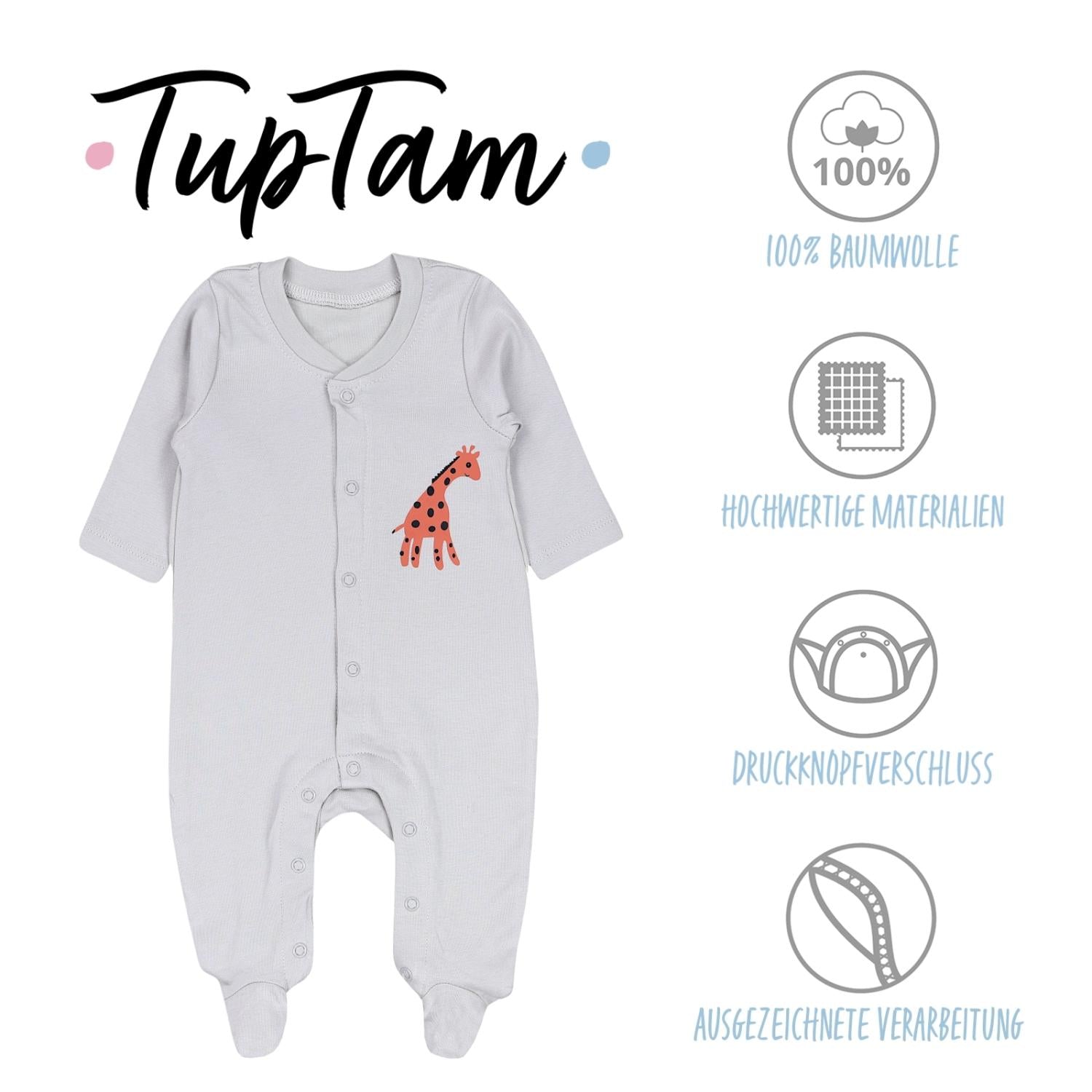 Jungen Schlafstrampler mit Fuß 3er Pack
