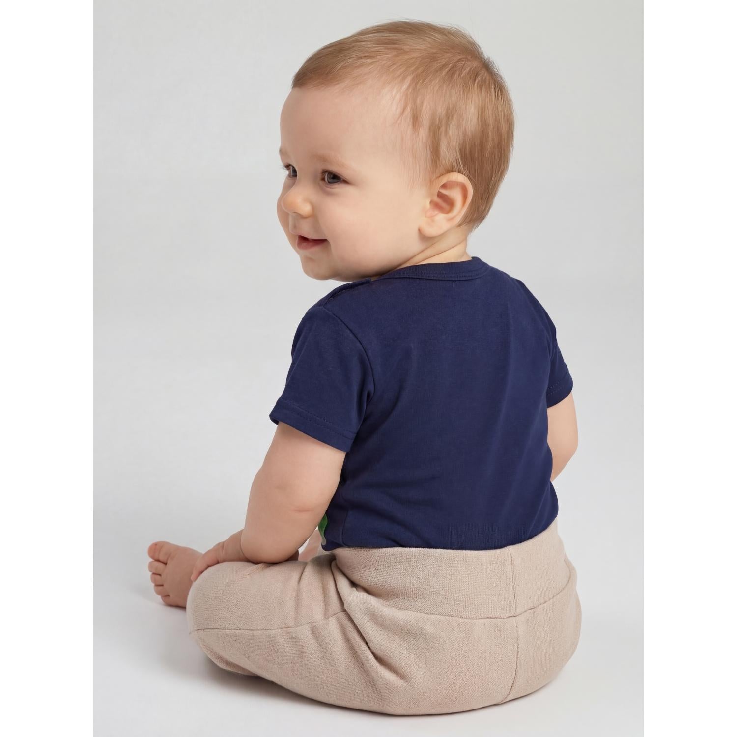 Baby Kurzarm Wickelbody mit Aufdruck - 5er Set