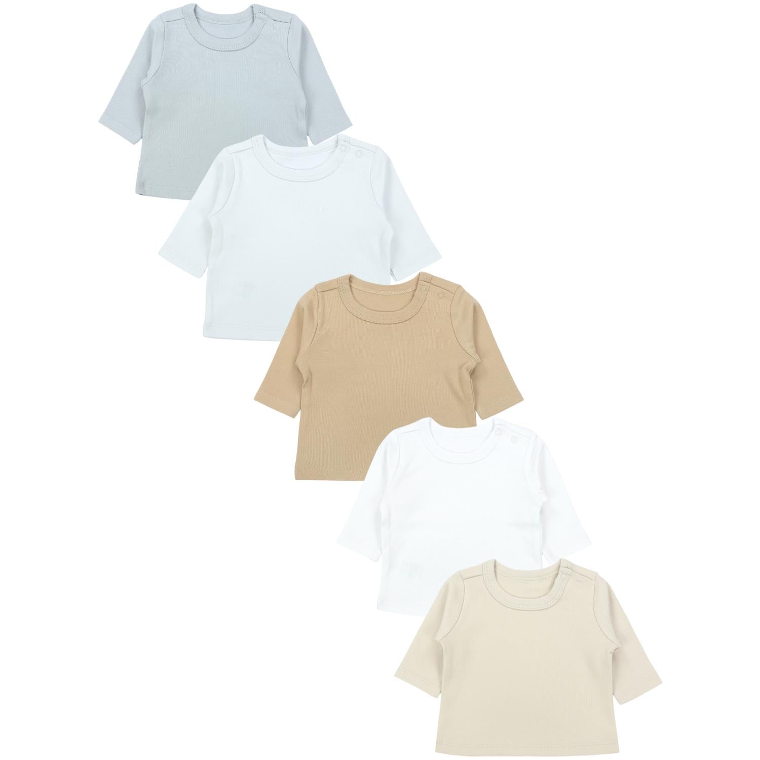 Langarmshirt - 5er Set