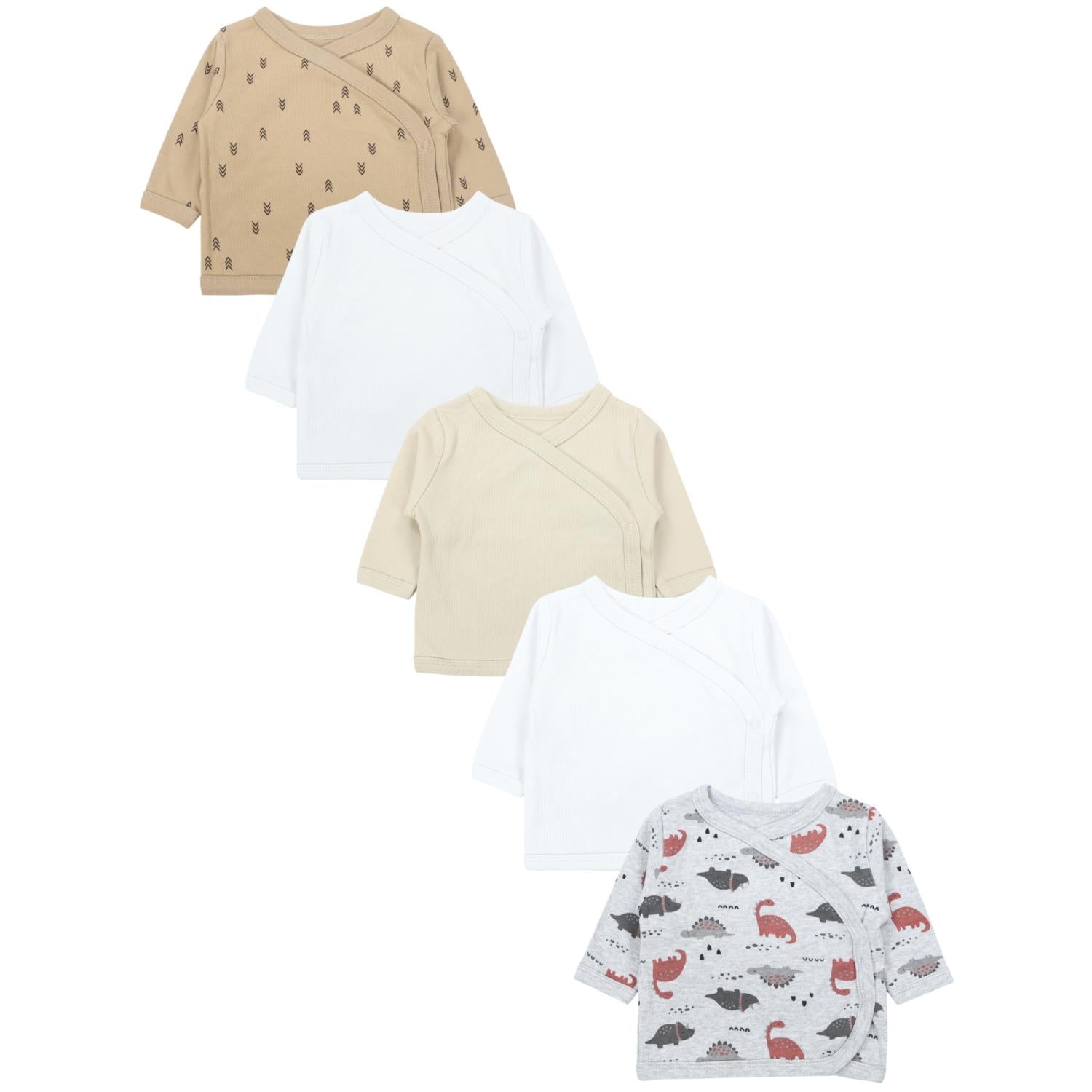 Langarm Wickelshirt - 5er Set