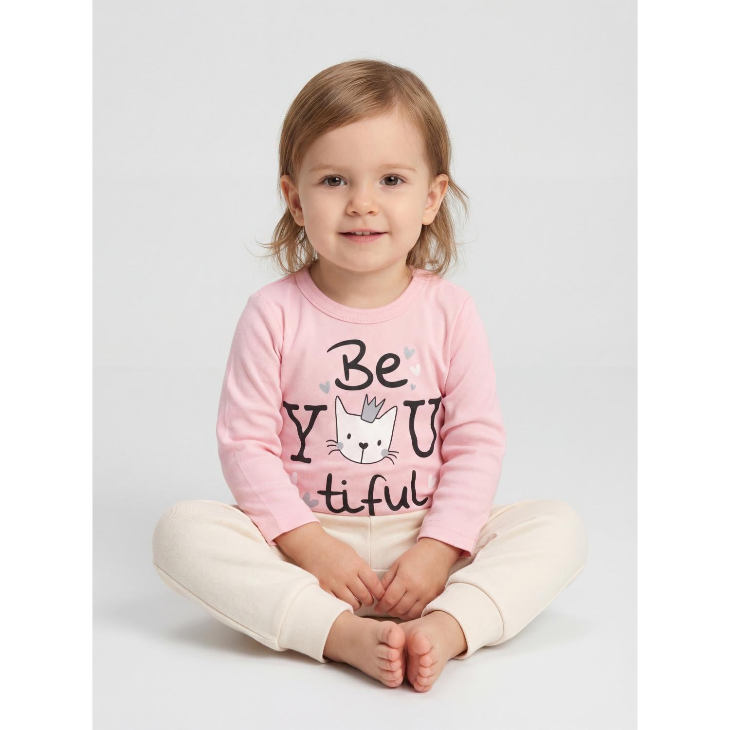 Langarm- Body mit Aufdruck - 5er Set