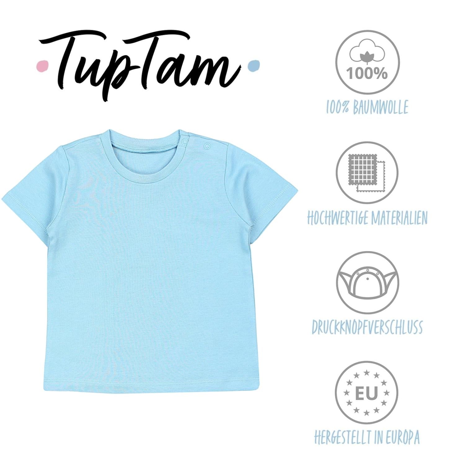 Kurzarm-Shirt mit Aufdruck - 5er Set