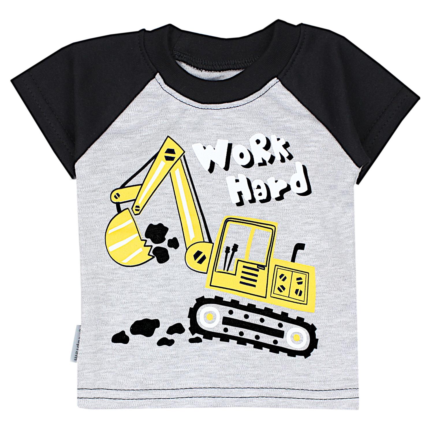 Baby Kurzarm T-Shirt mit Aufdruck - 5er Set