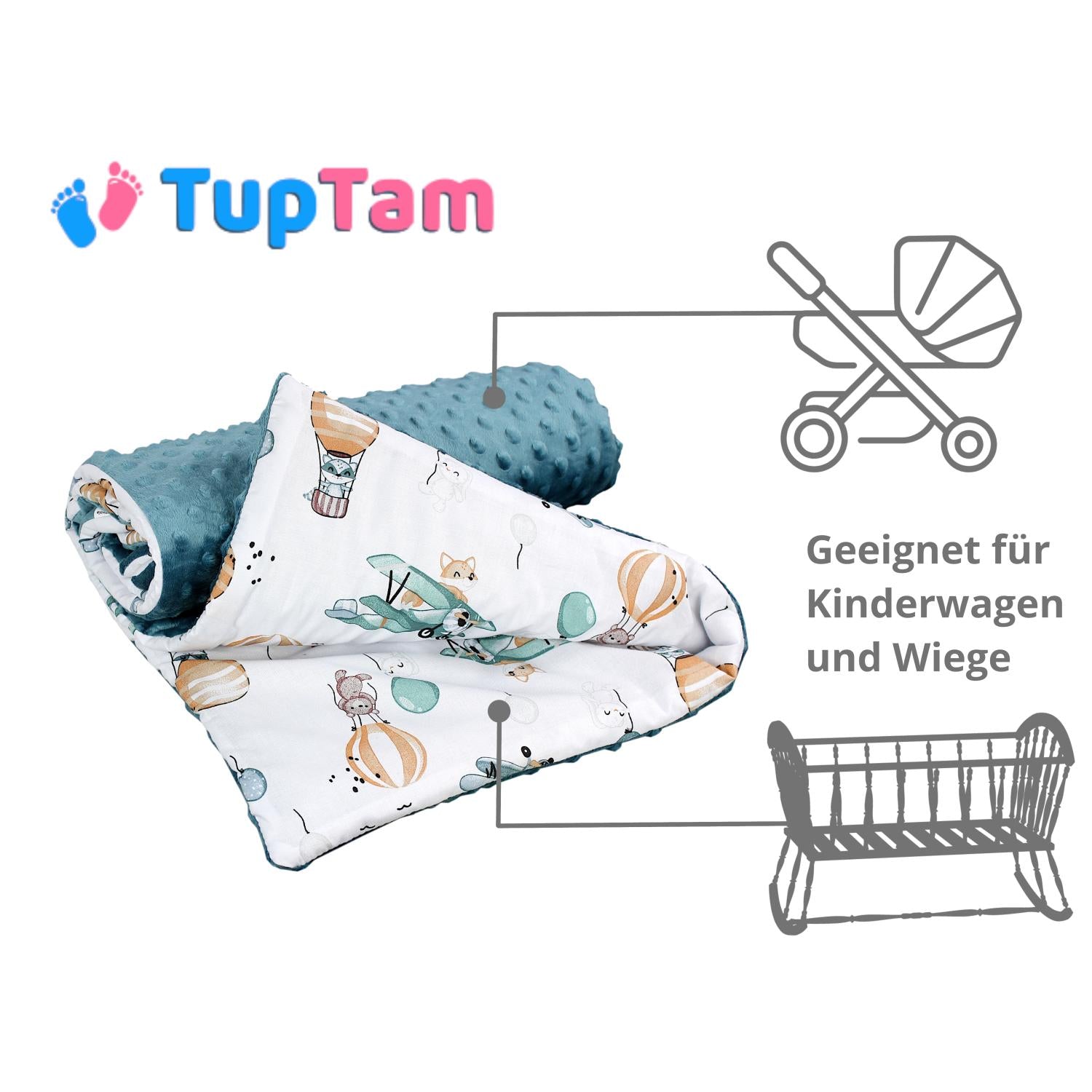 Baby Einschlagdecke und Wiegendecke - 2er Set