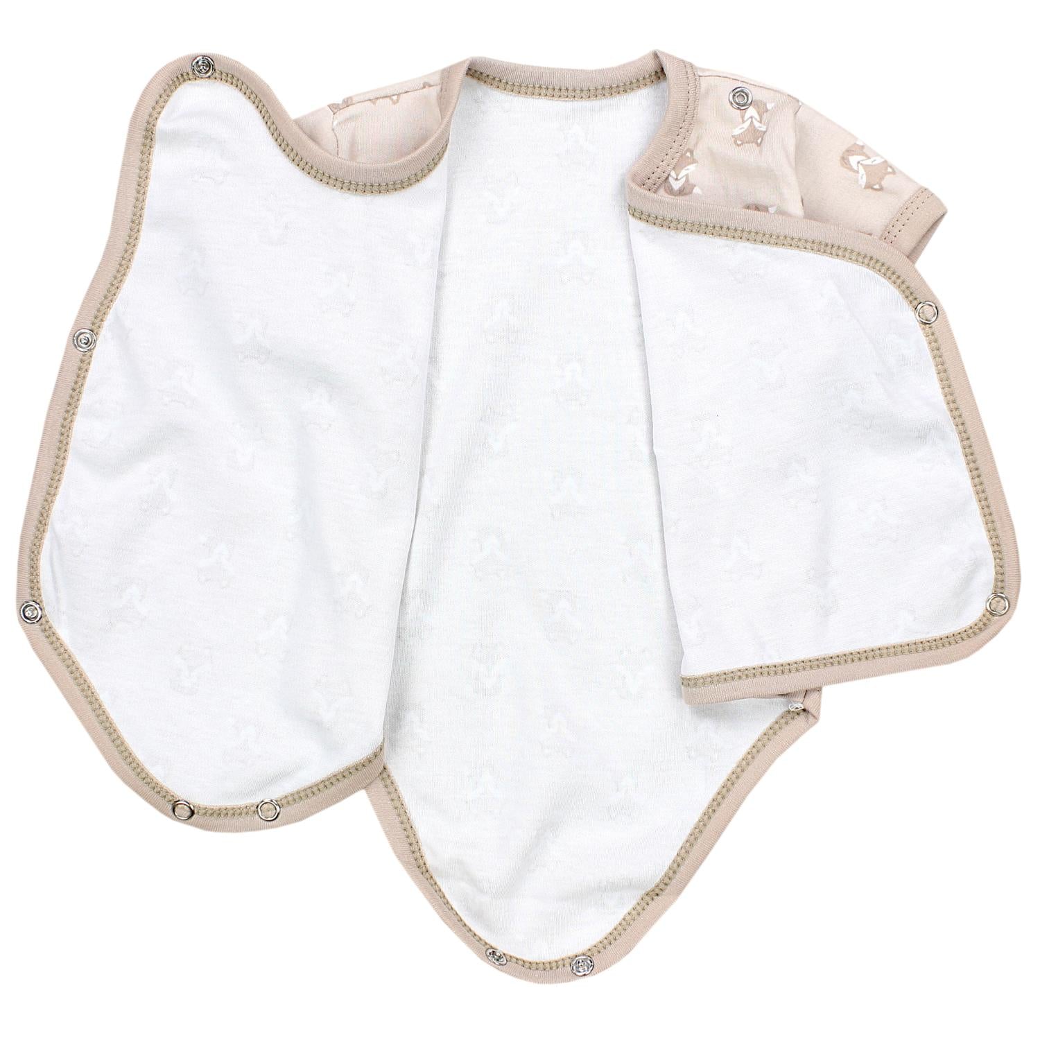 Baby Kurzarm Wickelbody mit Aufdruck - 5er Set