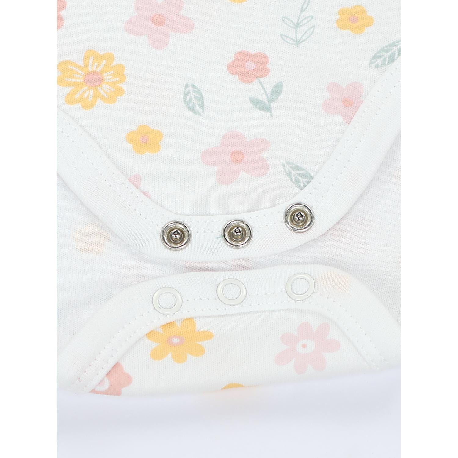 Kurzarm- Body mit Aufdruck -5er Set