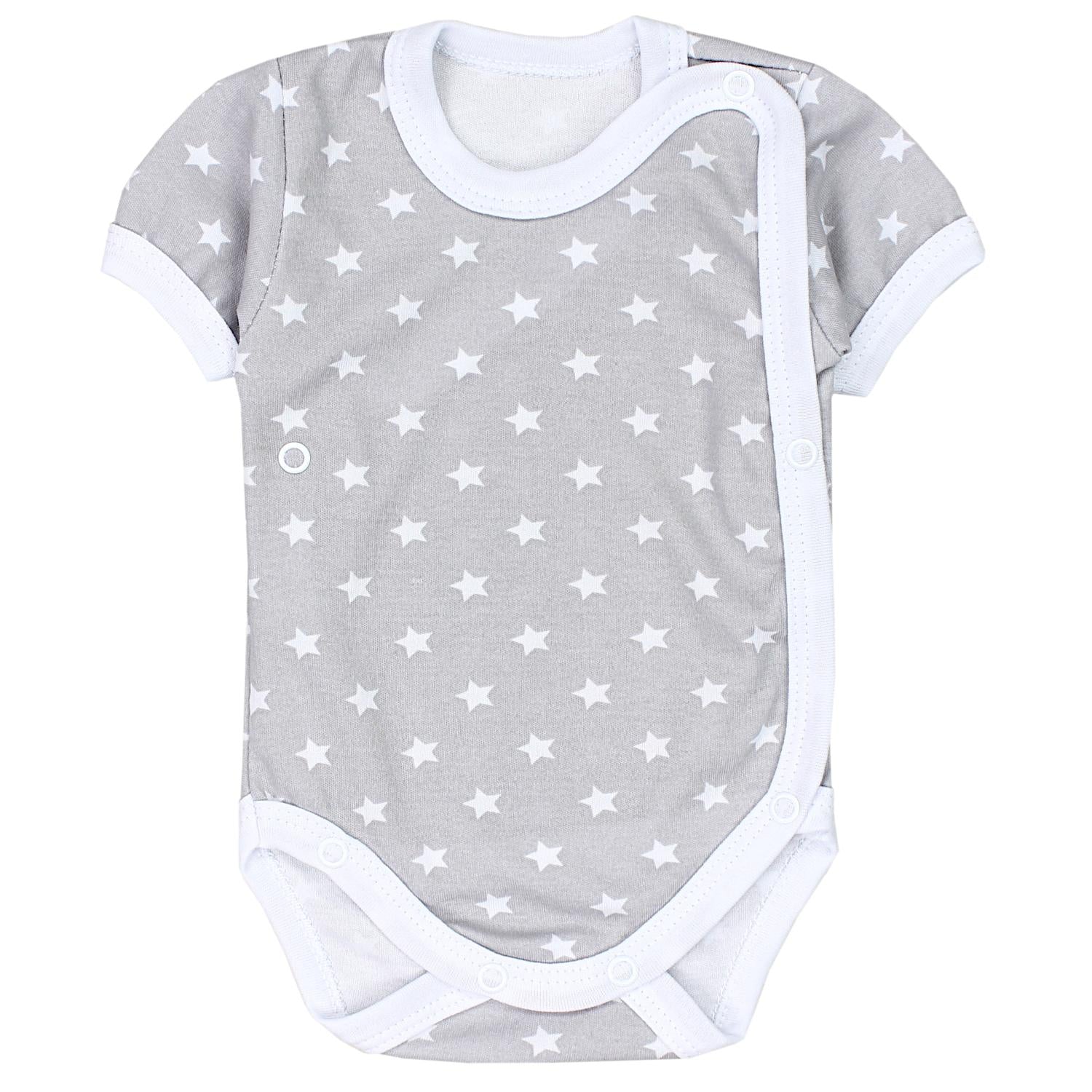 Baby Kurzarm Wickelbody mit Aufdruck - 5er Set