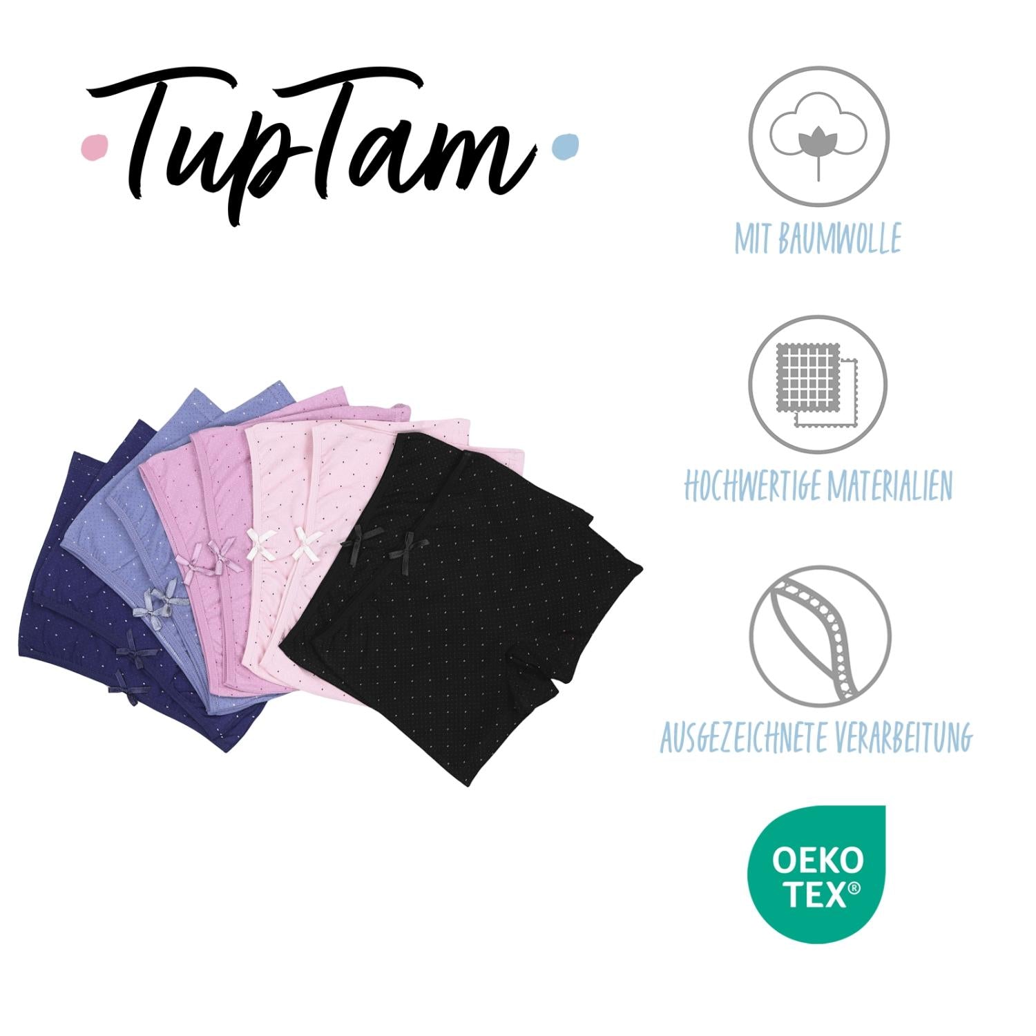 Mädchen Boxershorts aus Baumwolle – 10er Pack