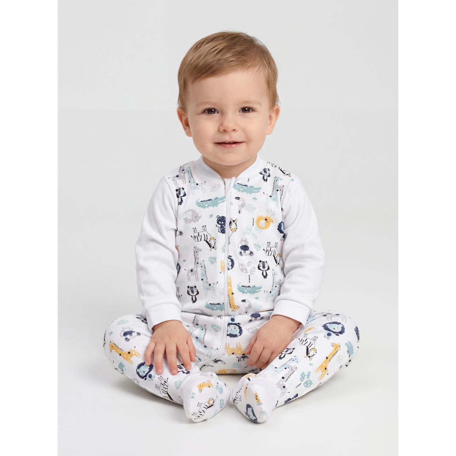 Schlafstrampler mit Fuß - 3er Set