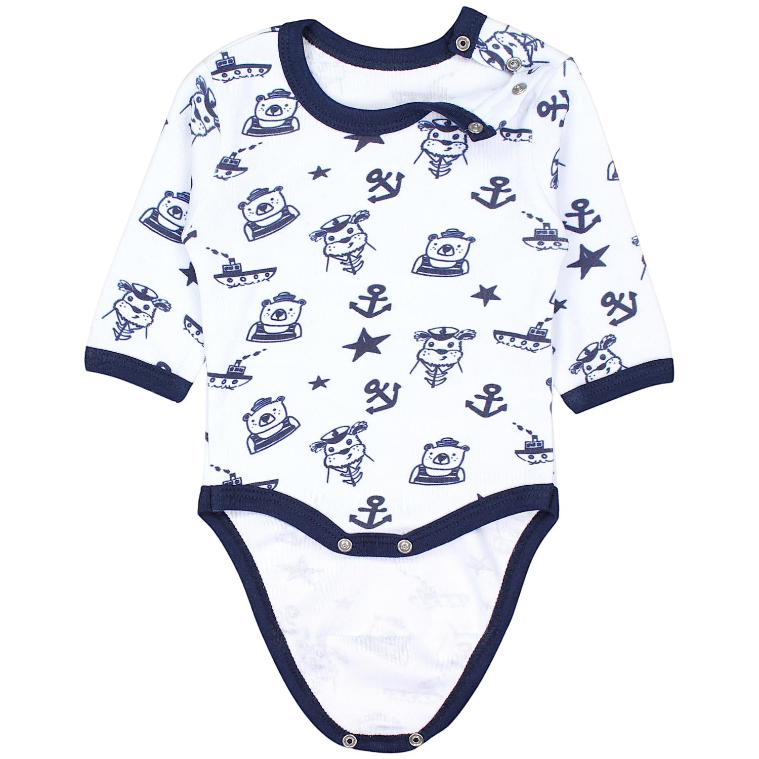 Langarm- Body mit Aufdruck - 5er Set