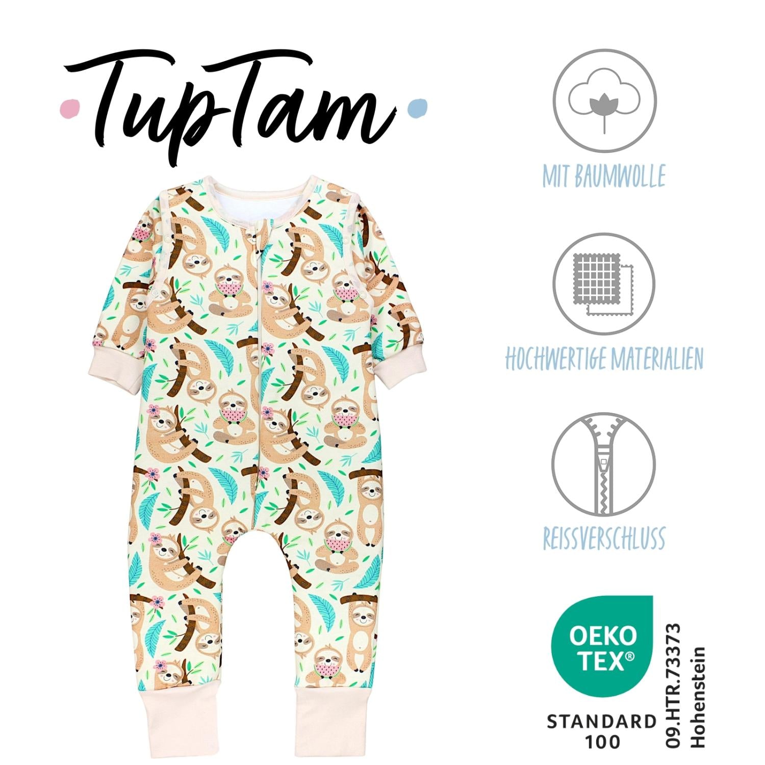 Bio- Schlafsack mit Beinen und Armen 2.5 TOG