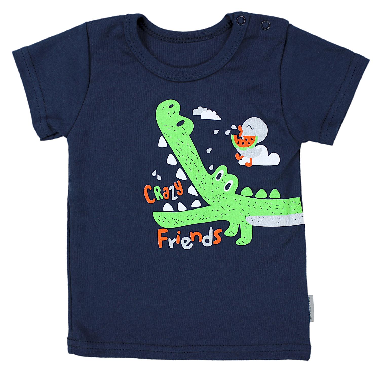 Kurzarm-Shirt mit Aufdruck - 5er Set