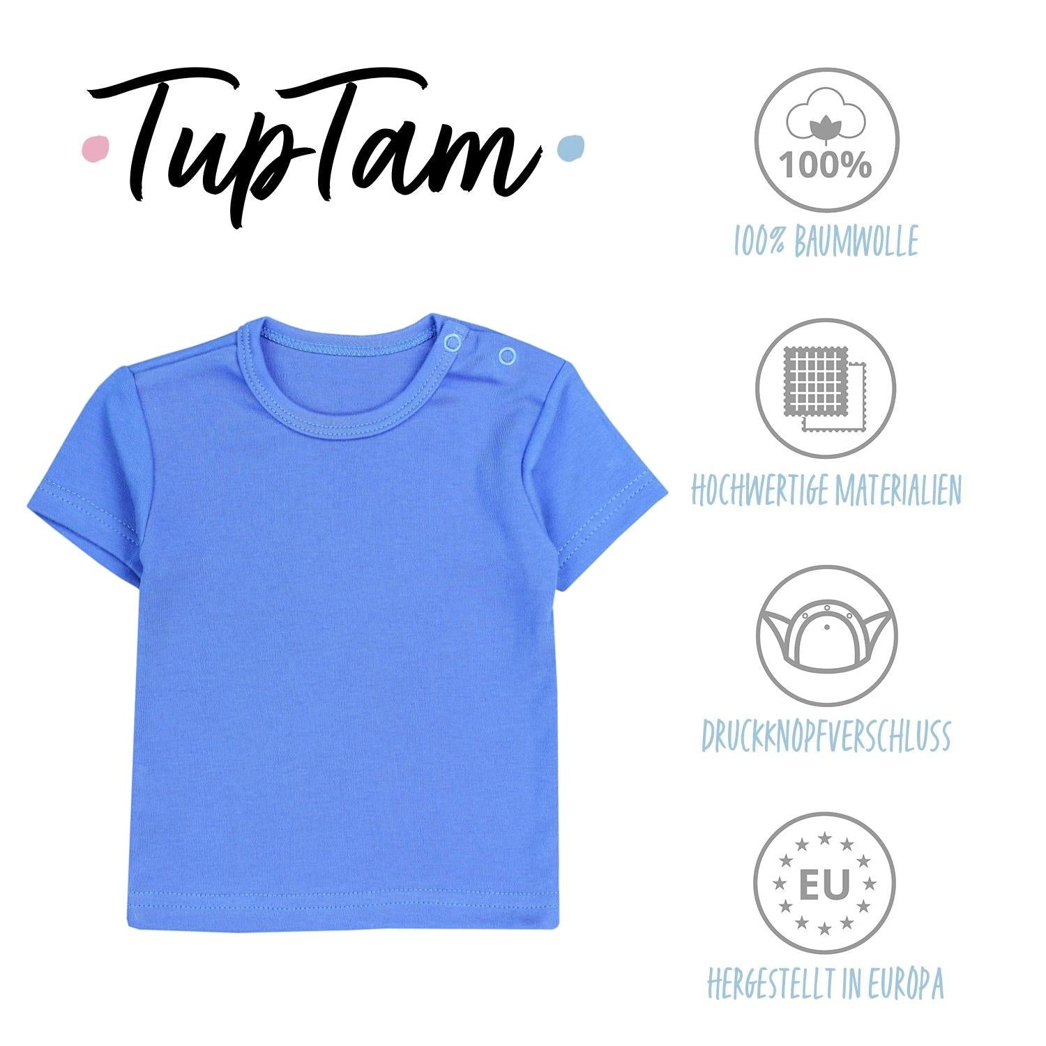 Kurzarm-Shirt mit Aufdruck - 5er Set