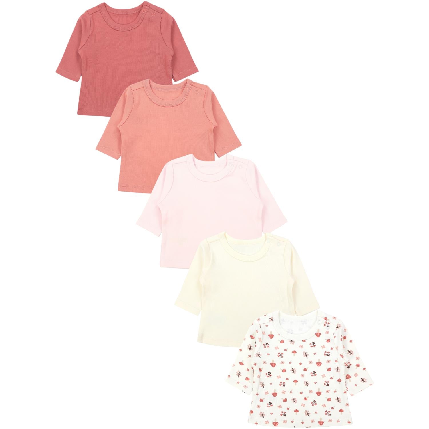 Baby Mädchen Langarmshirt 5er Set