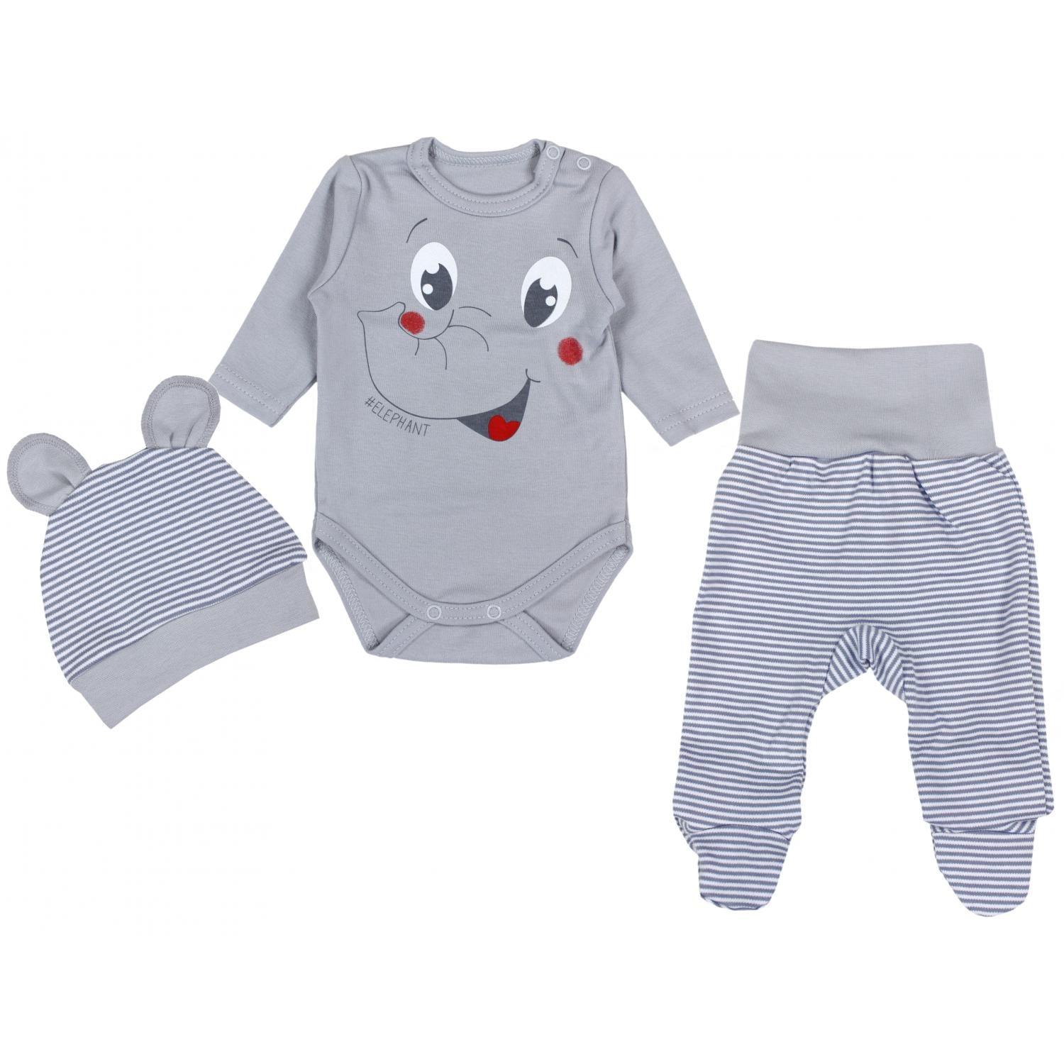 Baby Bekleidungsset mit Aufdruck (3-teilig)