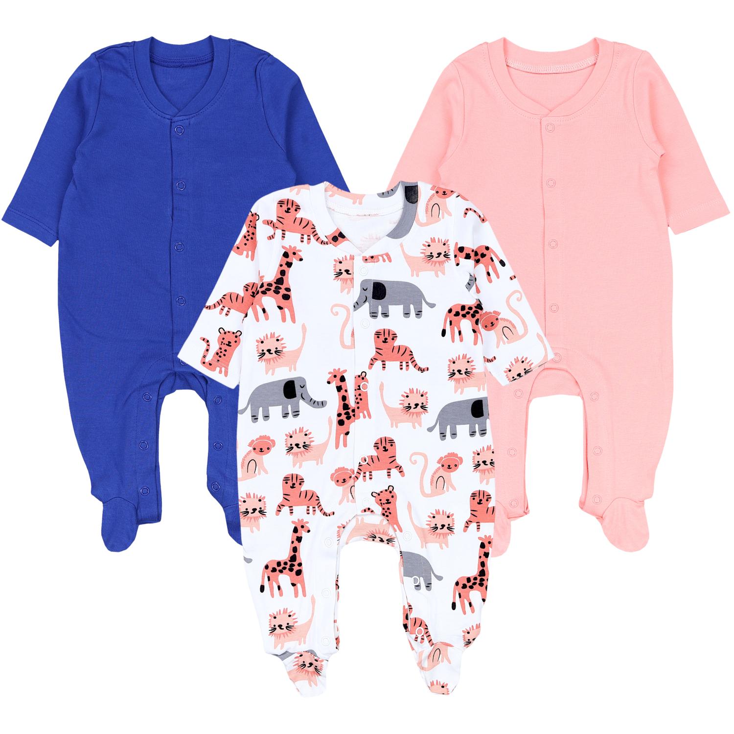 Schlafstrampler mit Fuß - 3er Set