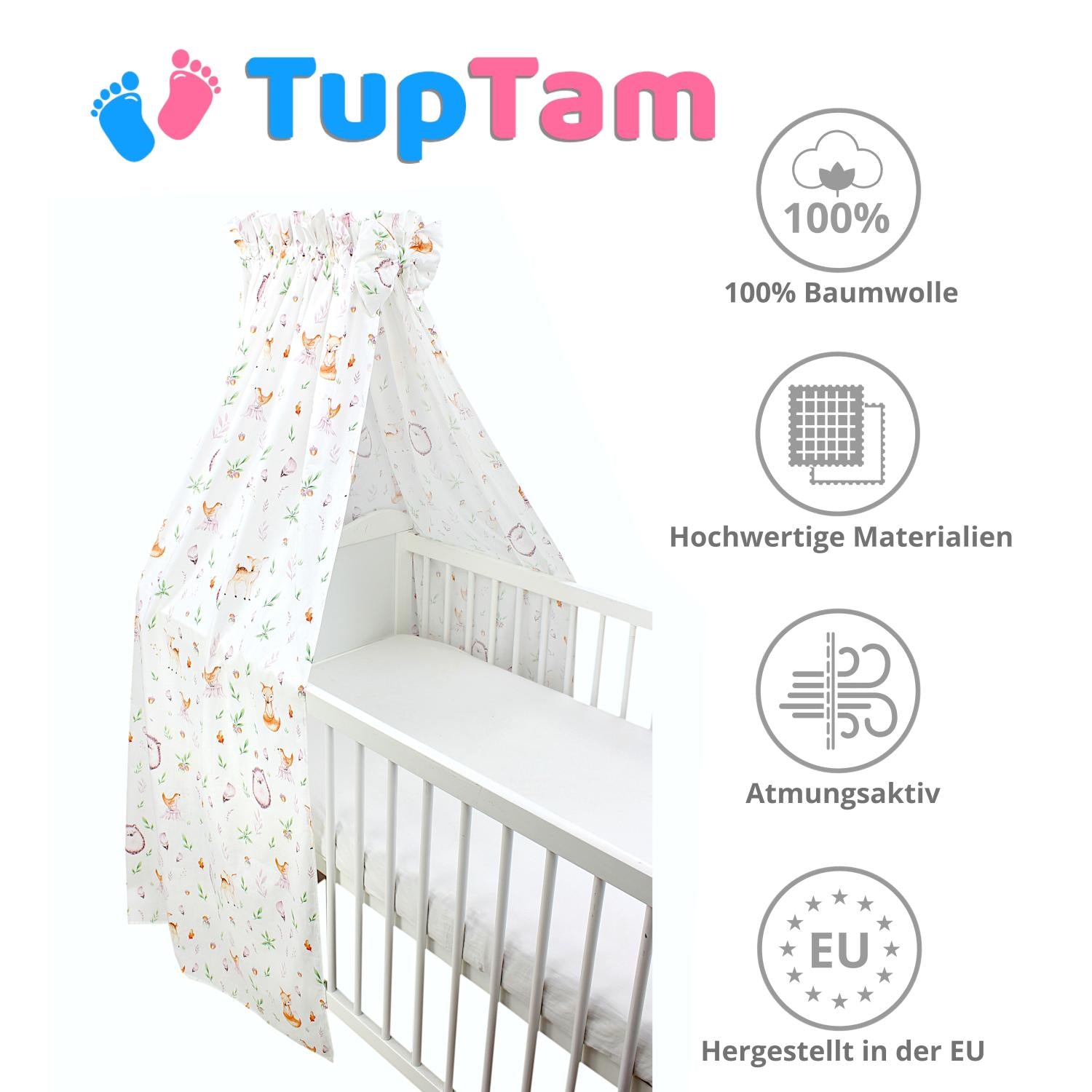 Babybett Himmel mit Schleifchen