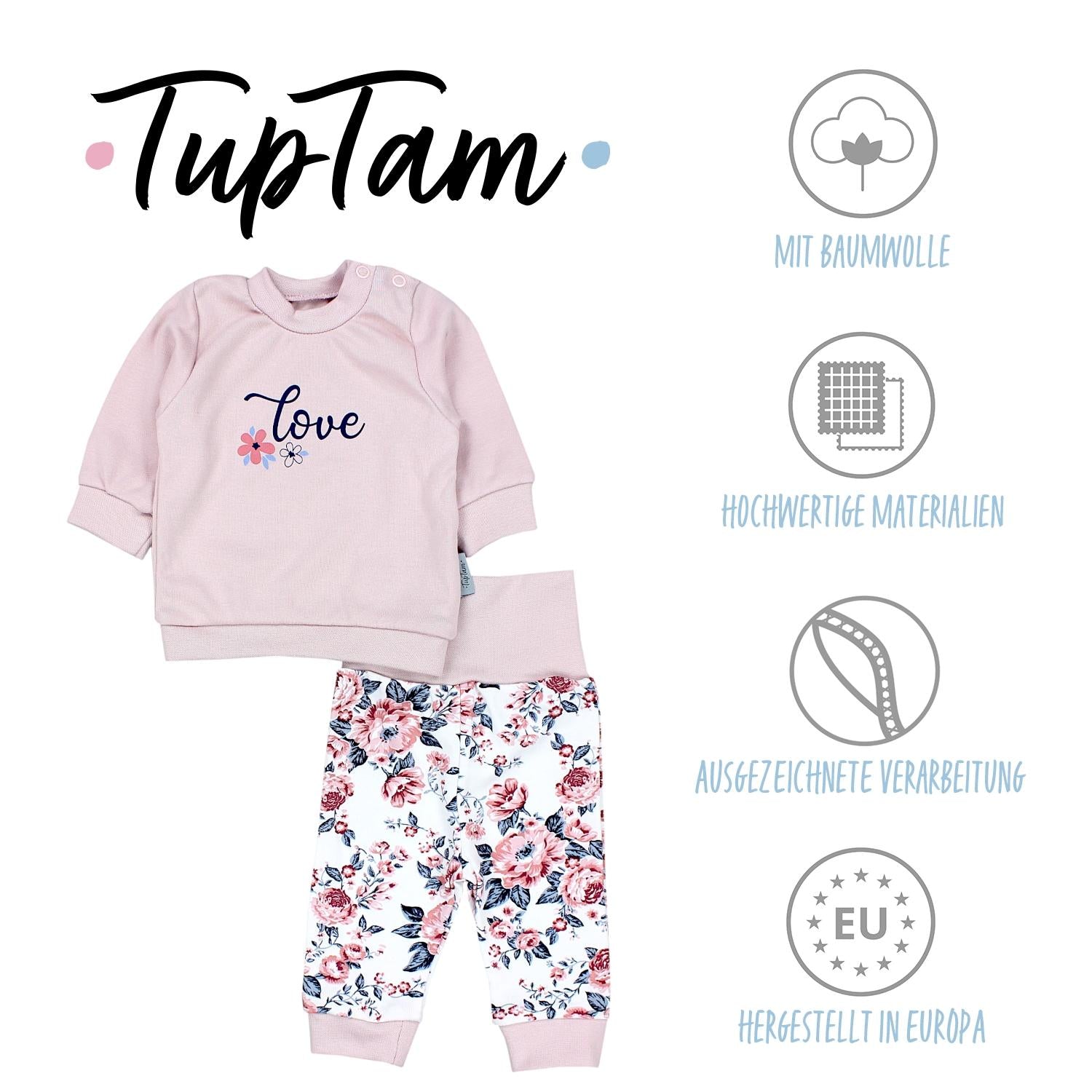 Baby Kleidungsoutfit mit Aufdruck (2-teilig)