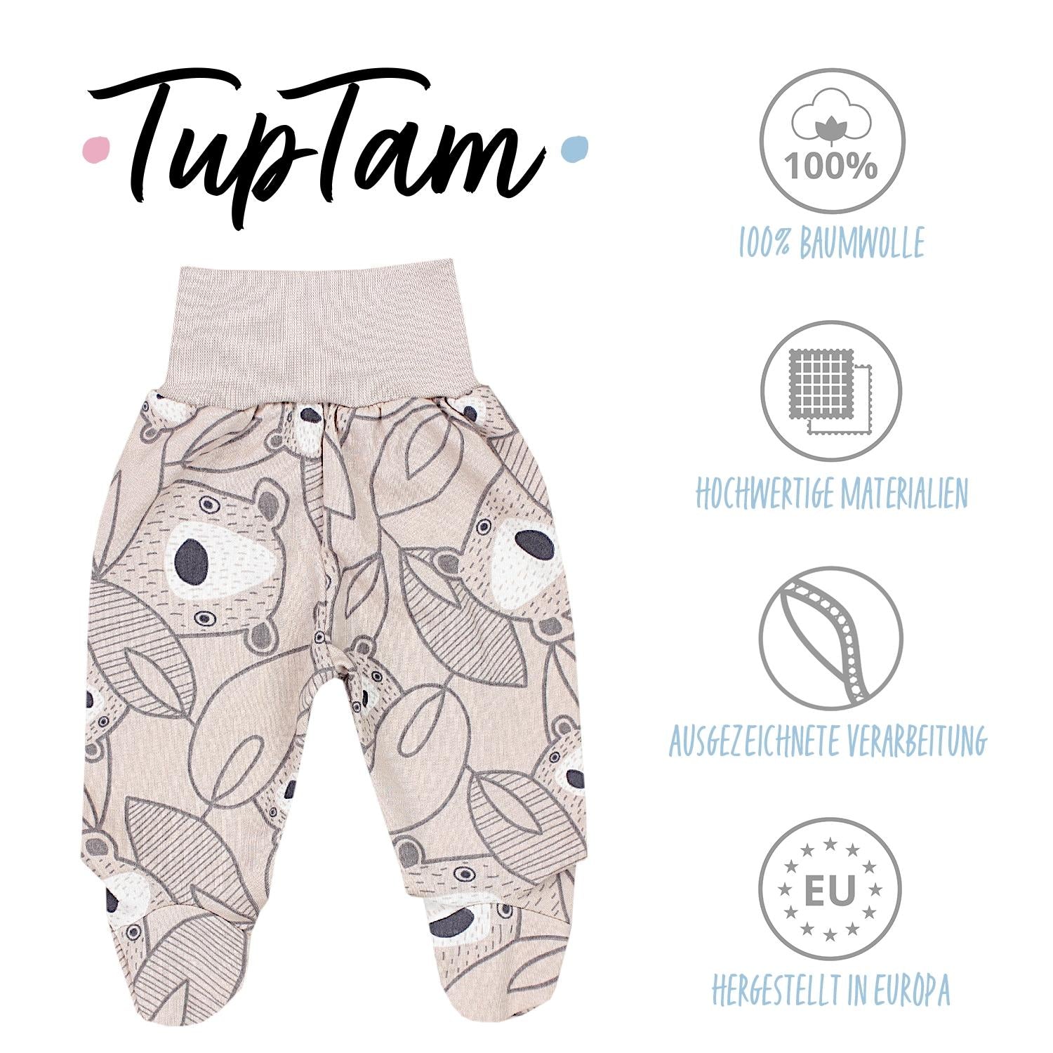 Strampelhose mit Fuß - 5er Set