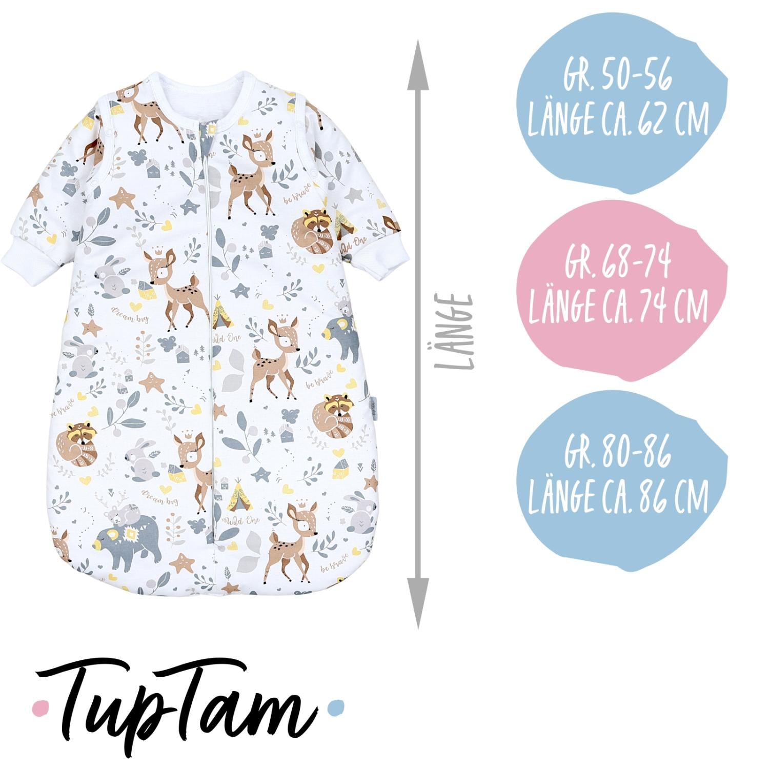Schlafsack mit abnehmbaren Ärmeln 2.5 TOG