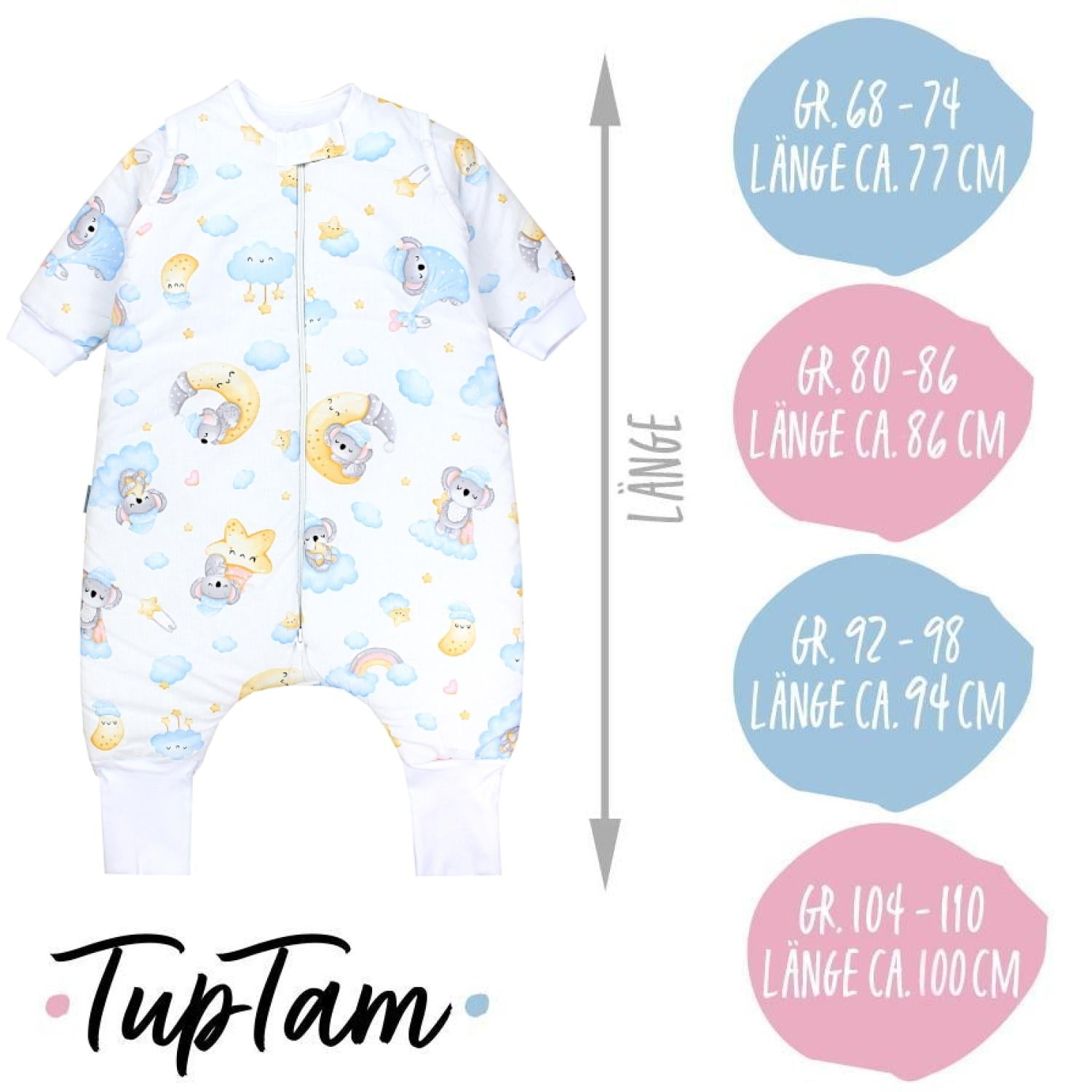 Schlafsack mit Beinen und Ärmeln, Winterschlafsack 2,5 TOG