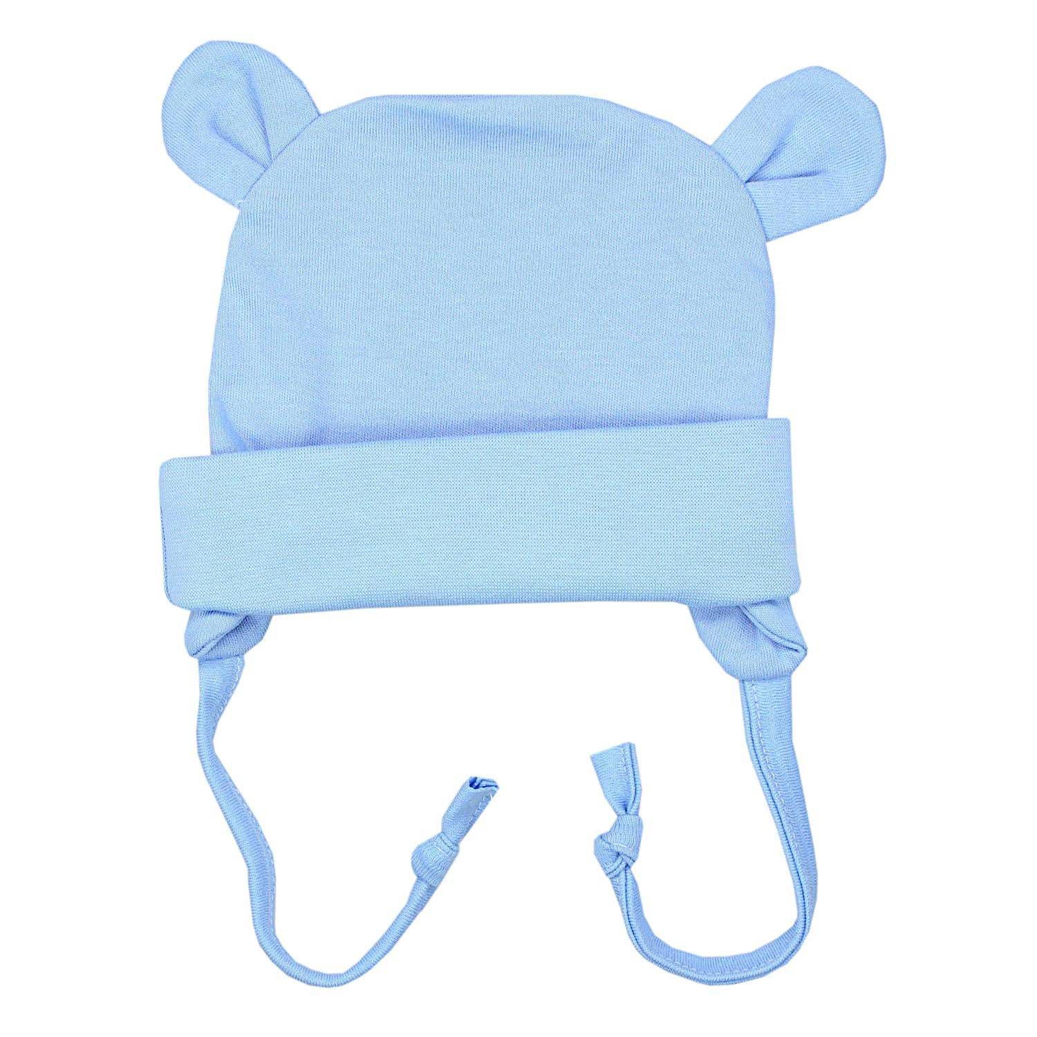 Baby Erstlingsmütze mit Ohrenklappen - 2er Pack