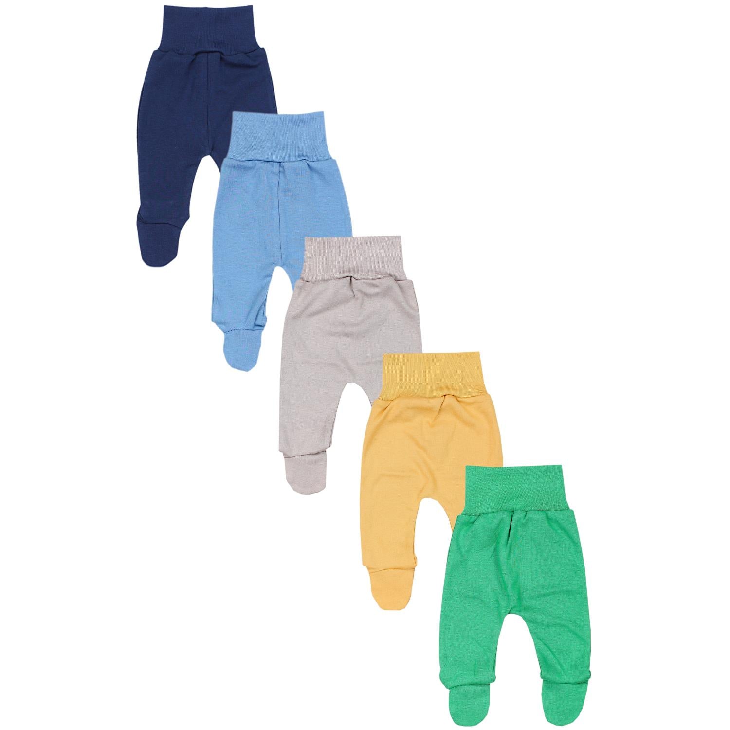 Strampelhose mit Fuß - 5er Set