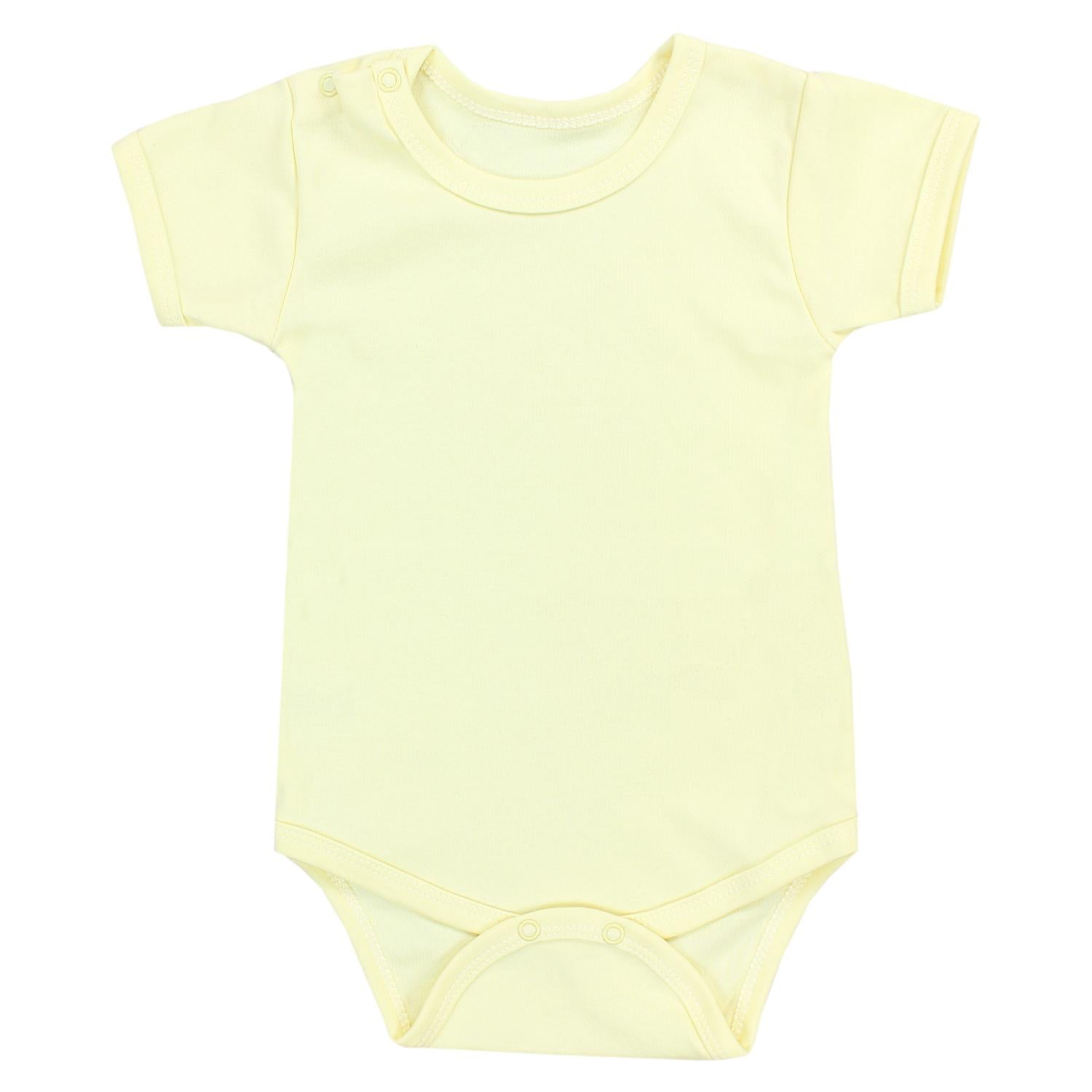 Baby Body Kurzarm in Unifarben - 5er Set