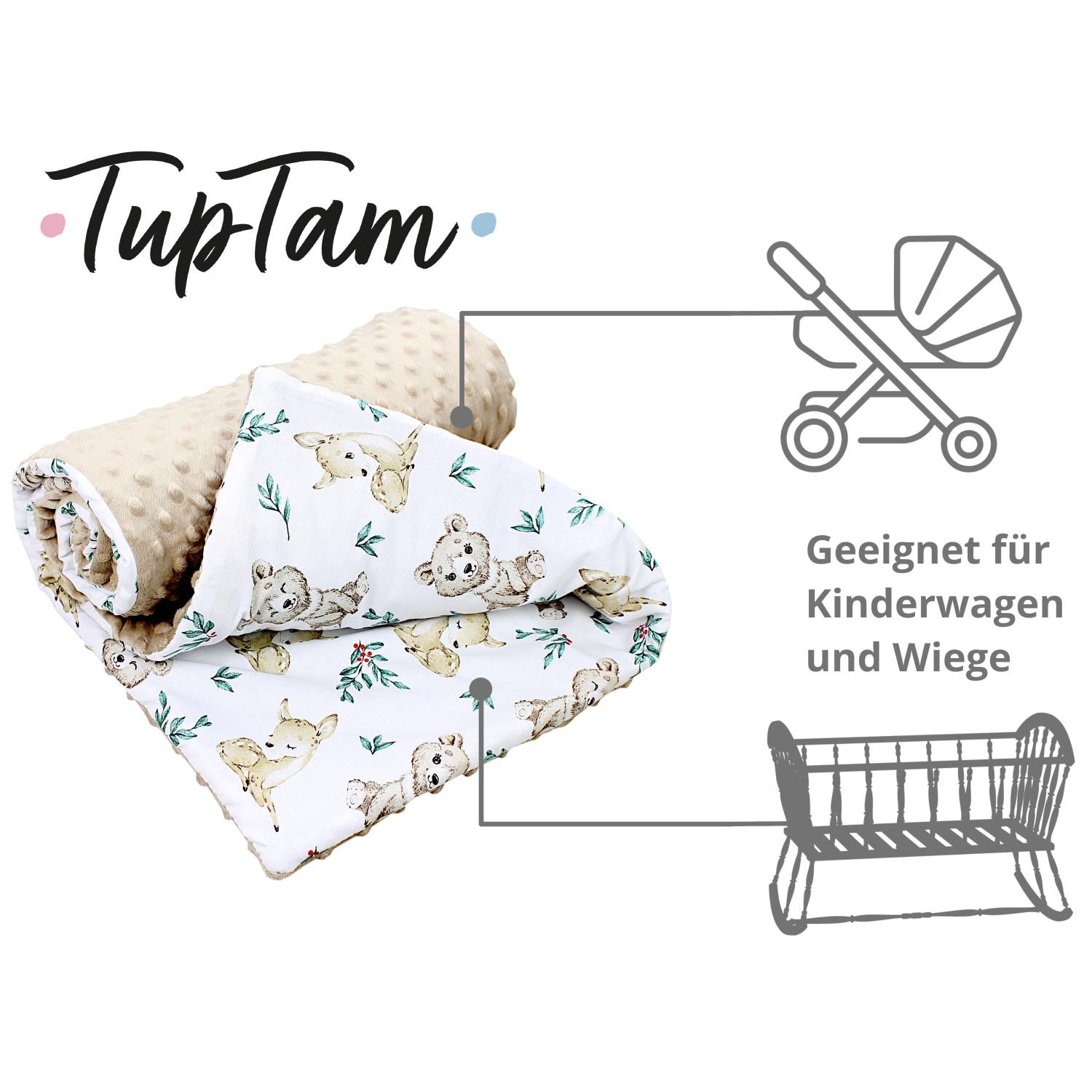 Baby Einschlagdecke und Wiegendecke - 2er Set