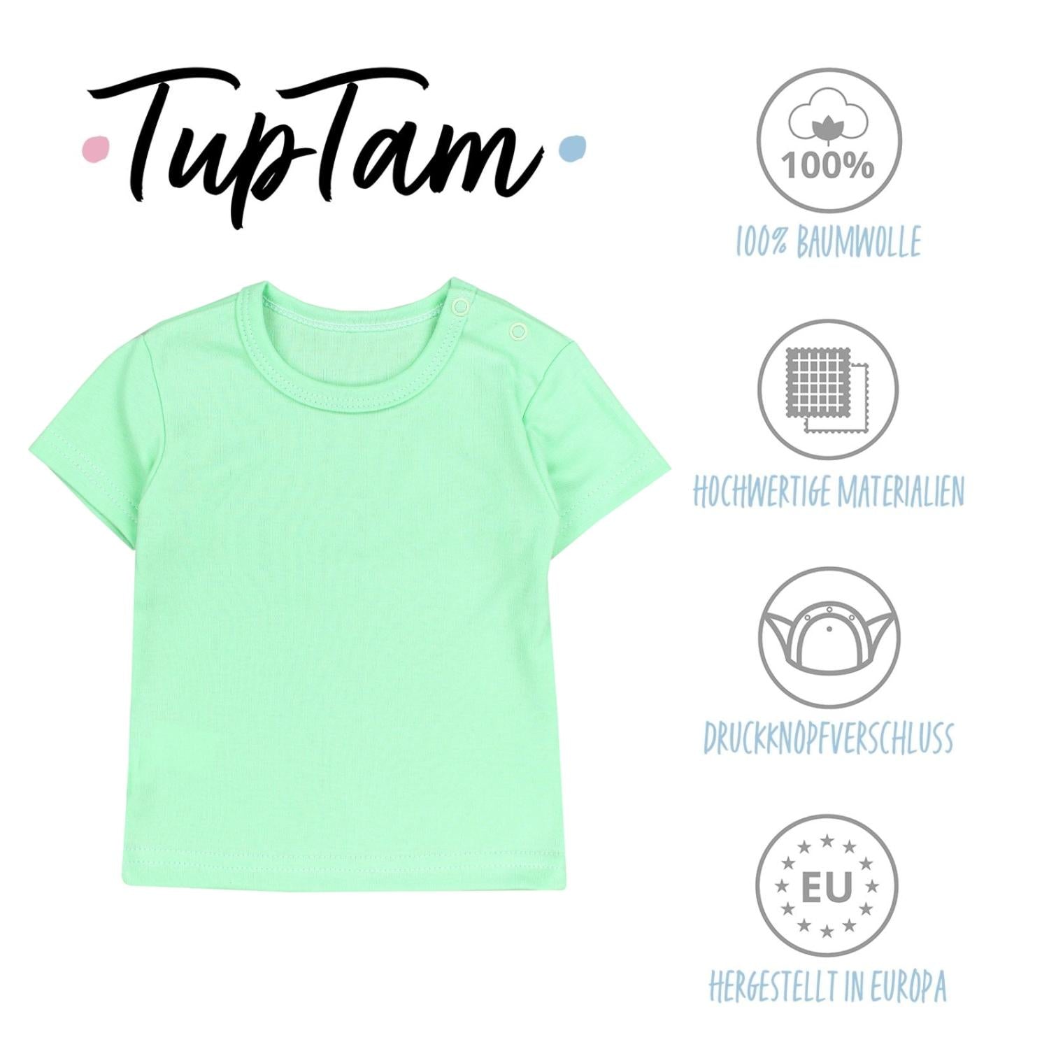 Kurzarm-Shirt mit Aufdruck - 5er Set
