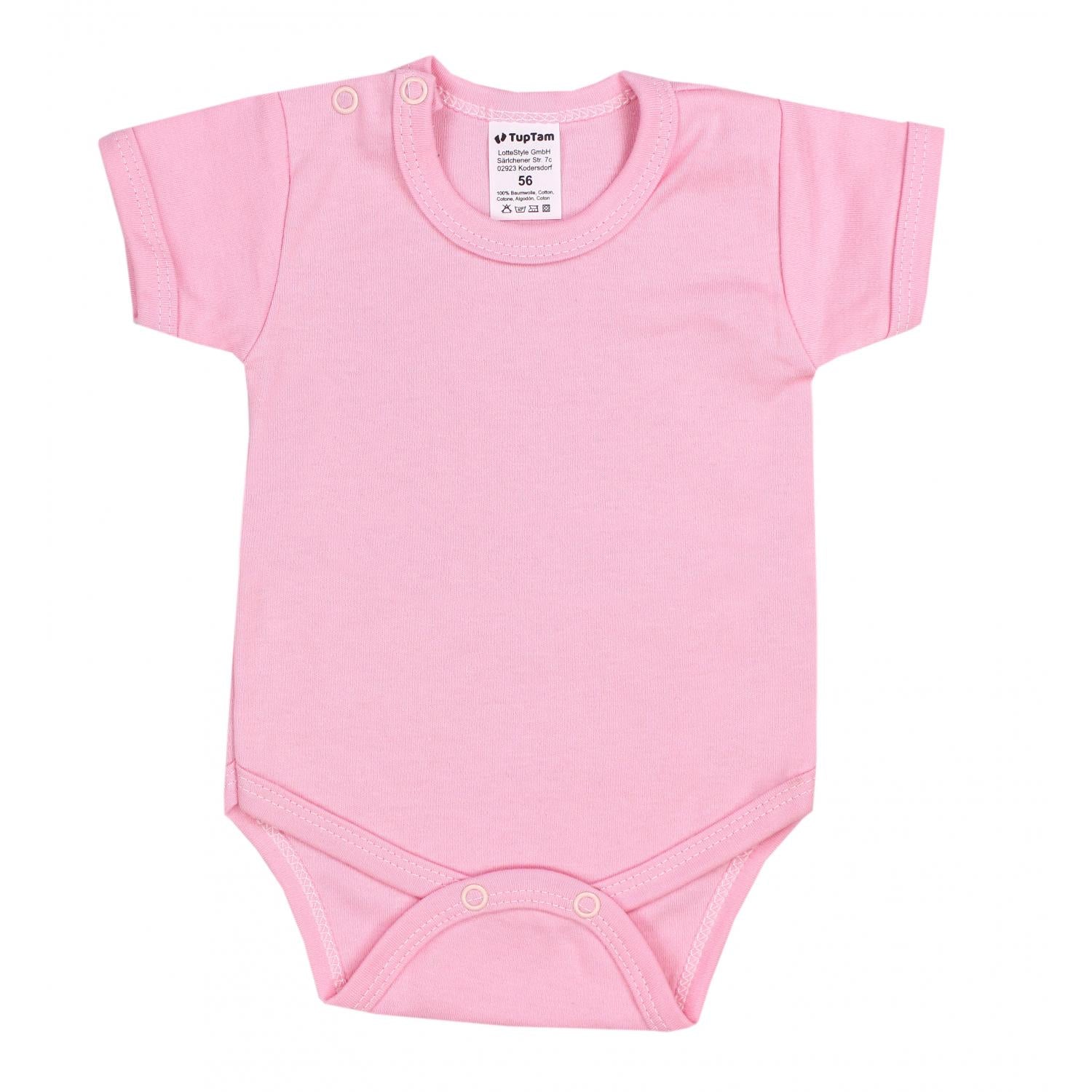 Baby Body Kurzarm in Unifarben - 5er Set