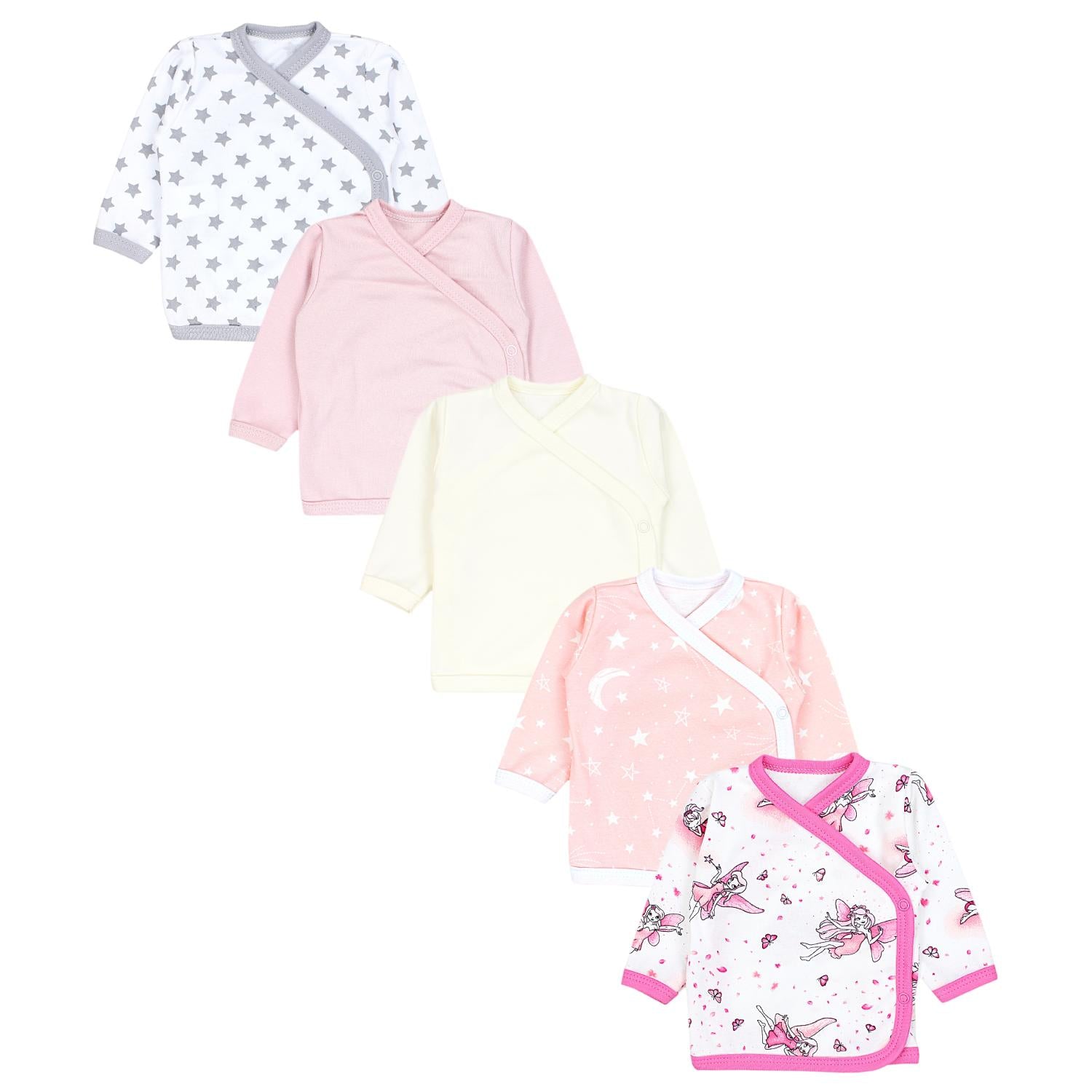 Langarm- Wickelshirt - 5er Set