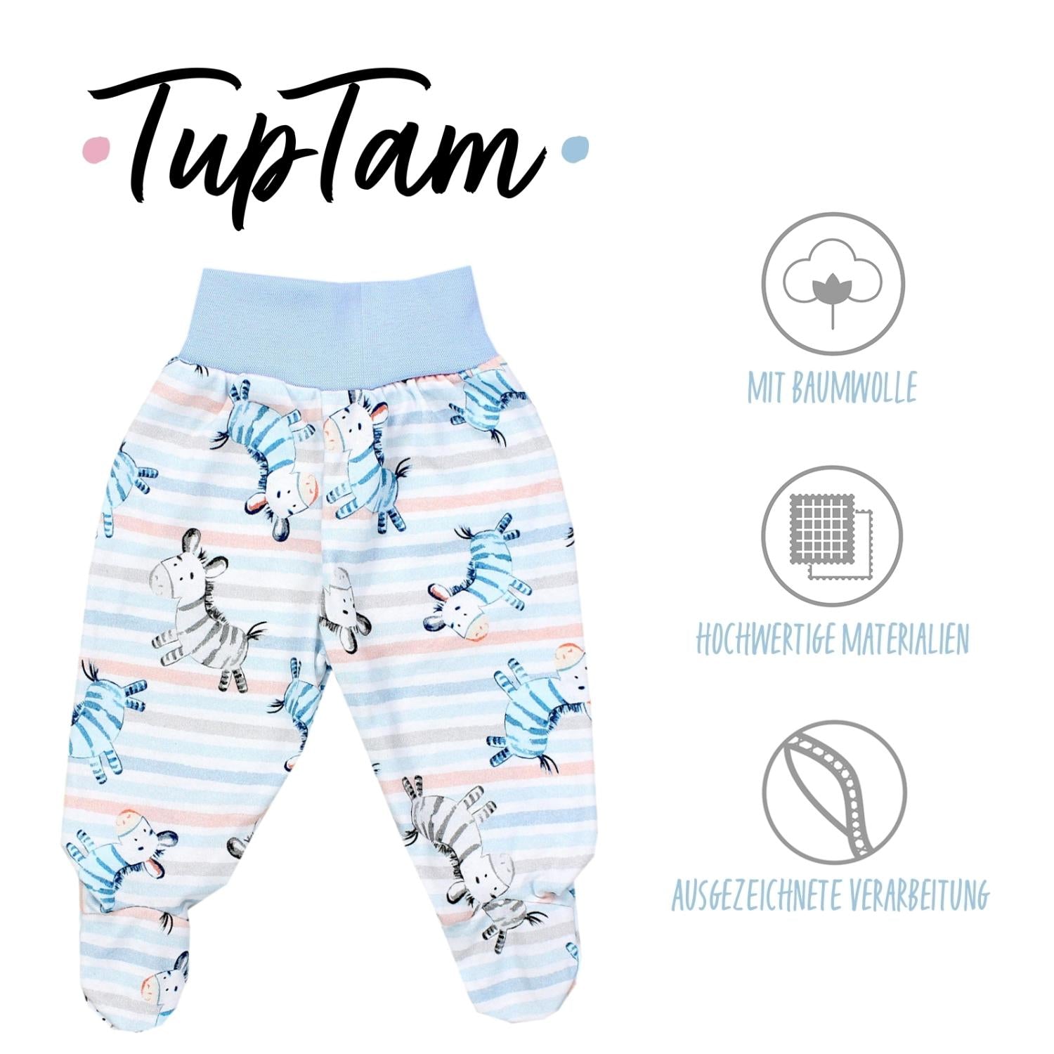 Strampelhose mit Fuß - 5er Set