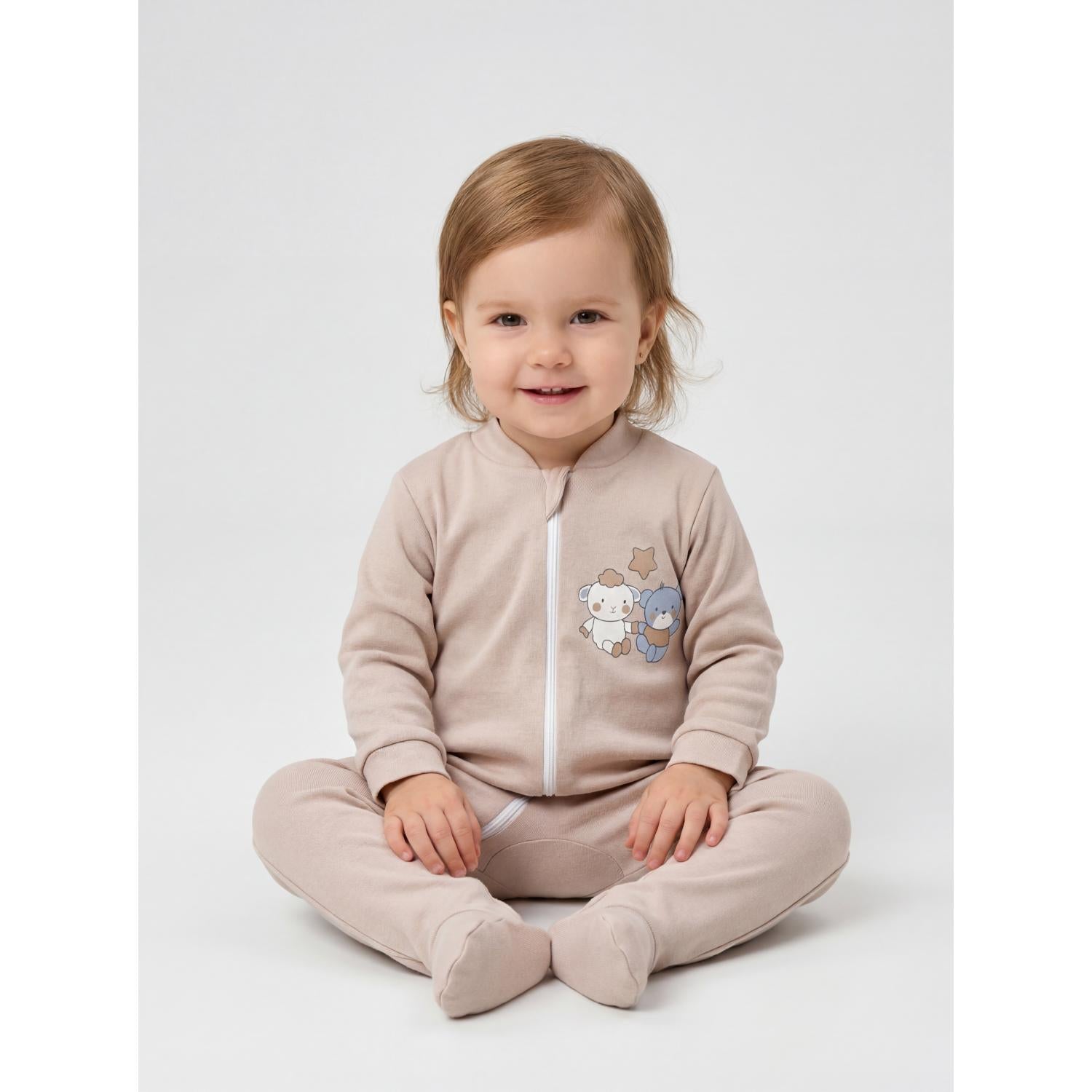 Schlafstrampler mit Fuß - 3er Set